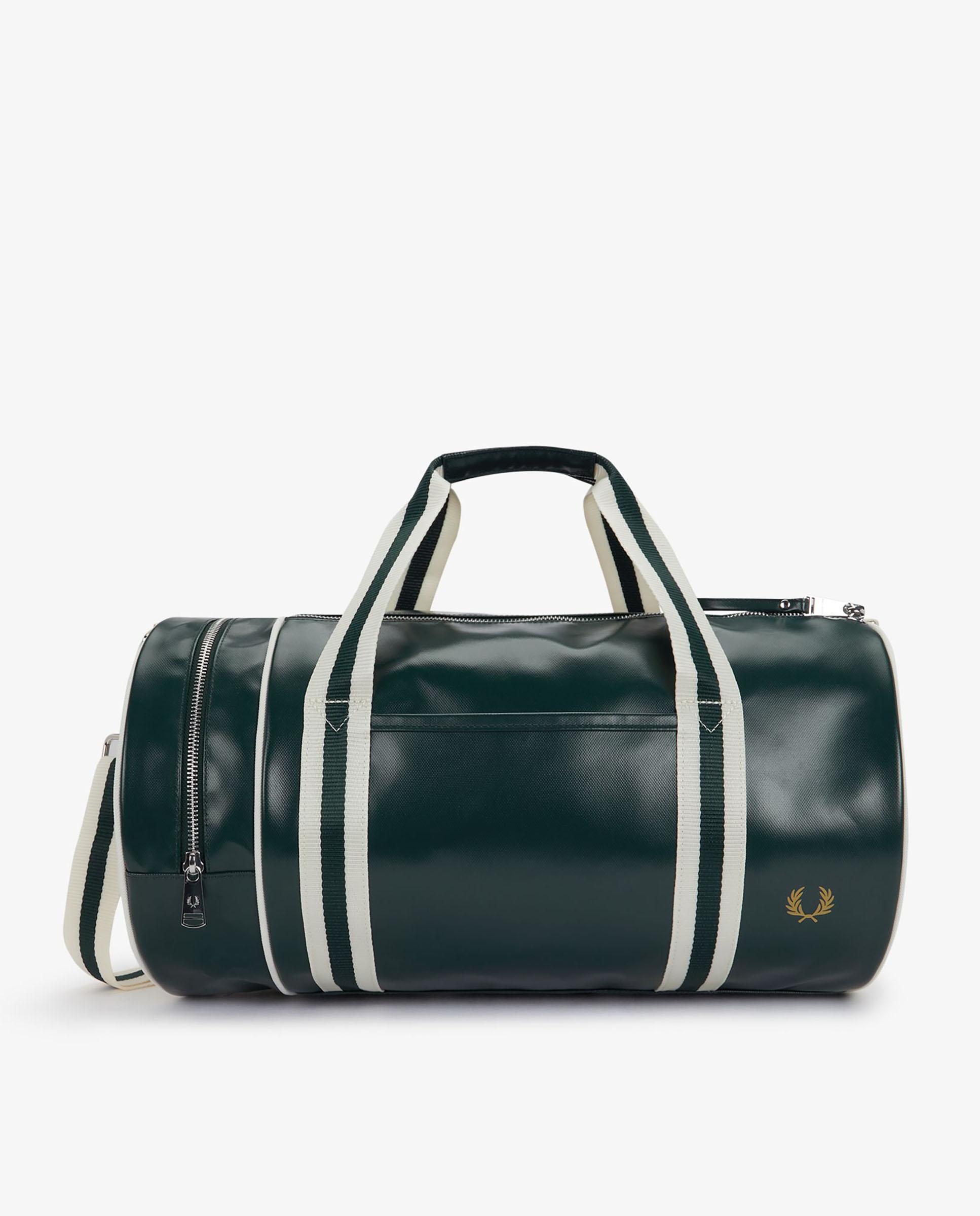 Bandolera de hombre clásica tipo barril con contrastes - Fred Perry - Verde oscuro Verde oscuro-1