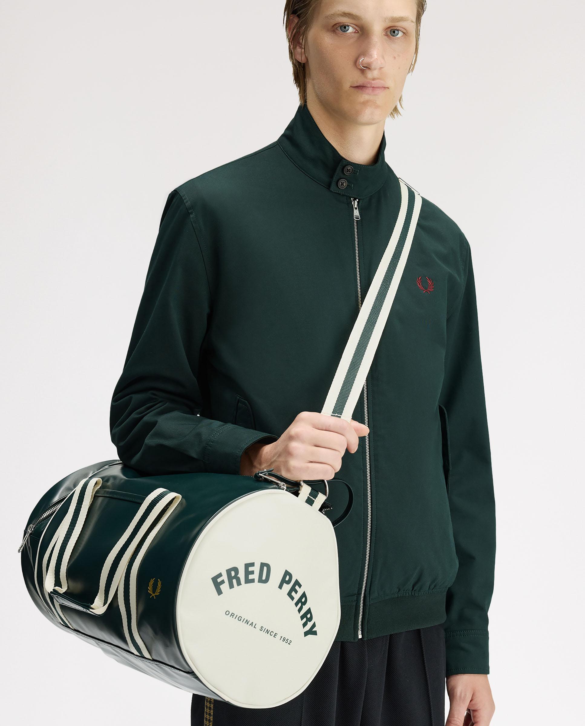 Bandolera de hombre clásica tipo barril con contrastes - Fred Perry - Verde oscuro Verde oscuro-2