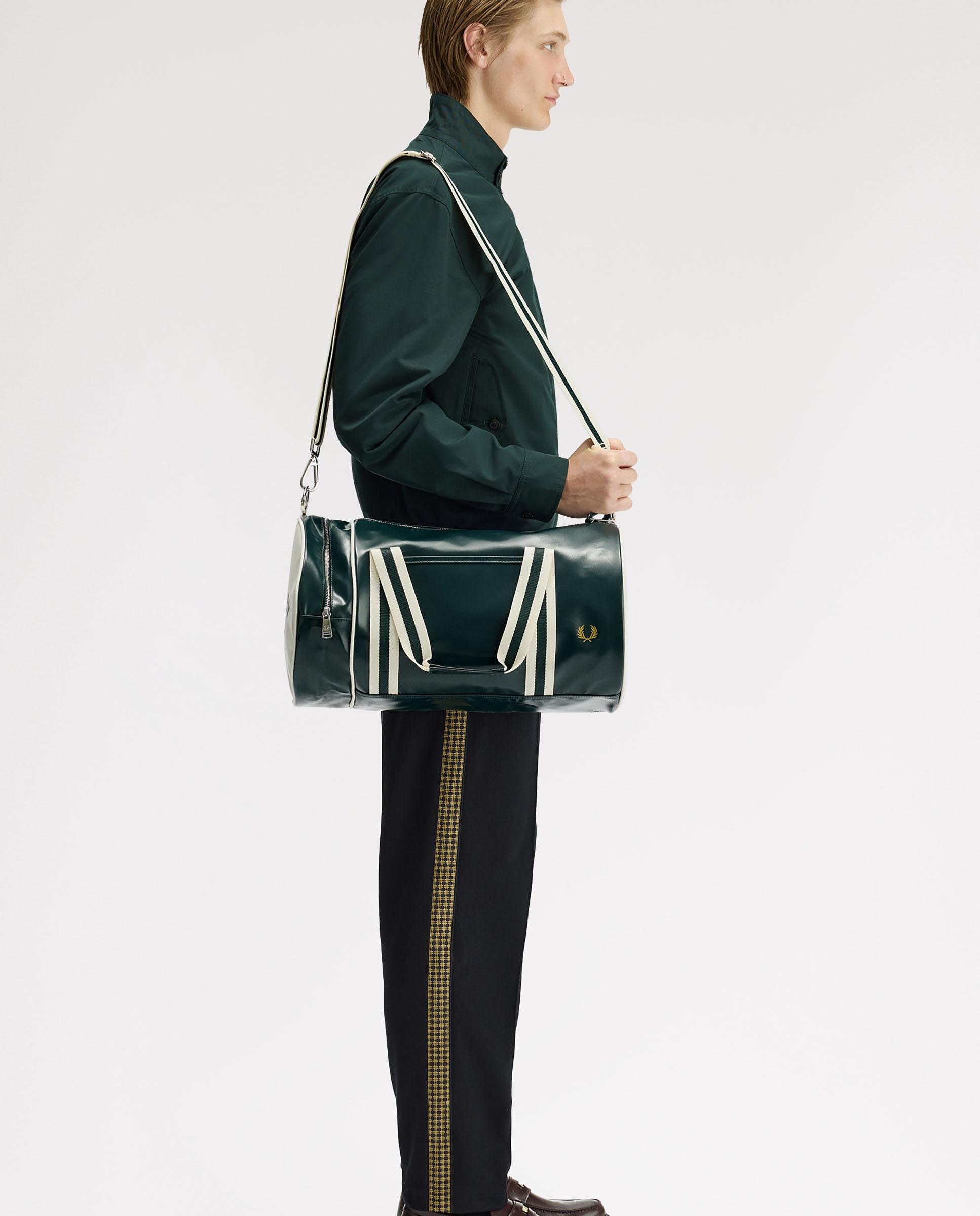 Bandolera de hombre clásica tipo barril con contrastes - Fred Perry - Verde oscuro Verde oscuro-3