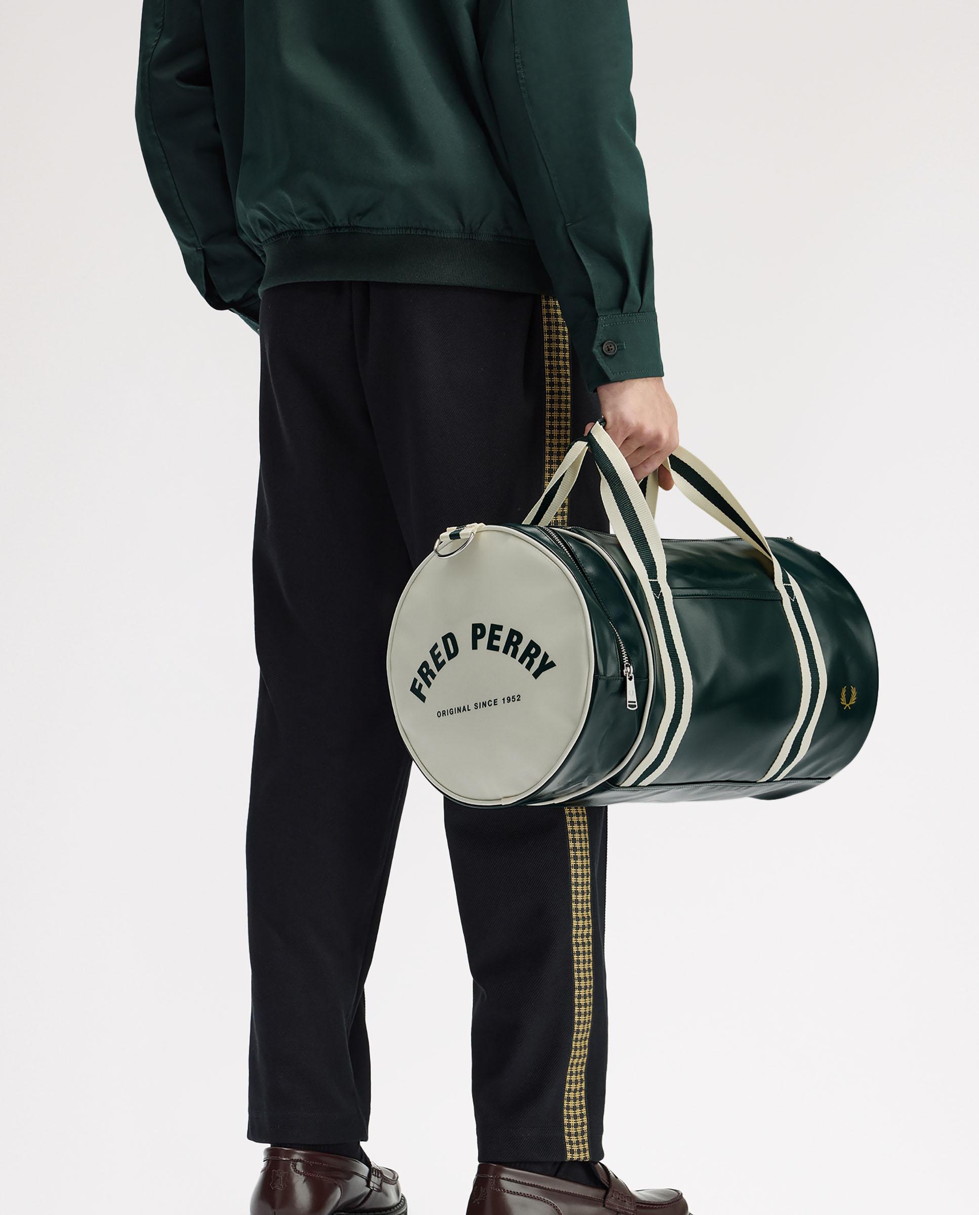 Bandolera de hombre clásica tipo barril con contrastes - Fred Perry - Verde oscuro Verde oscuro-4