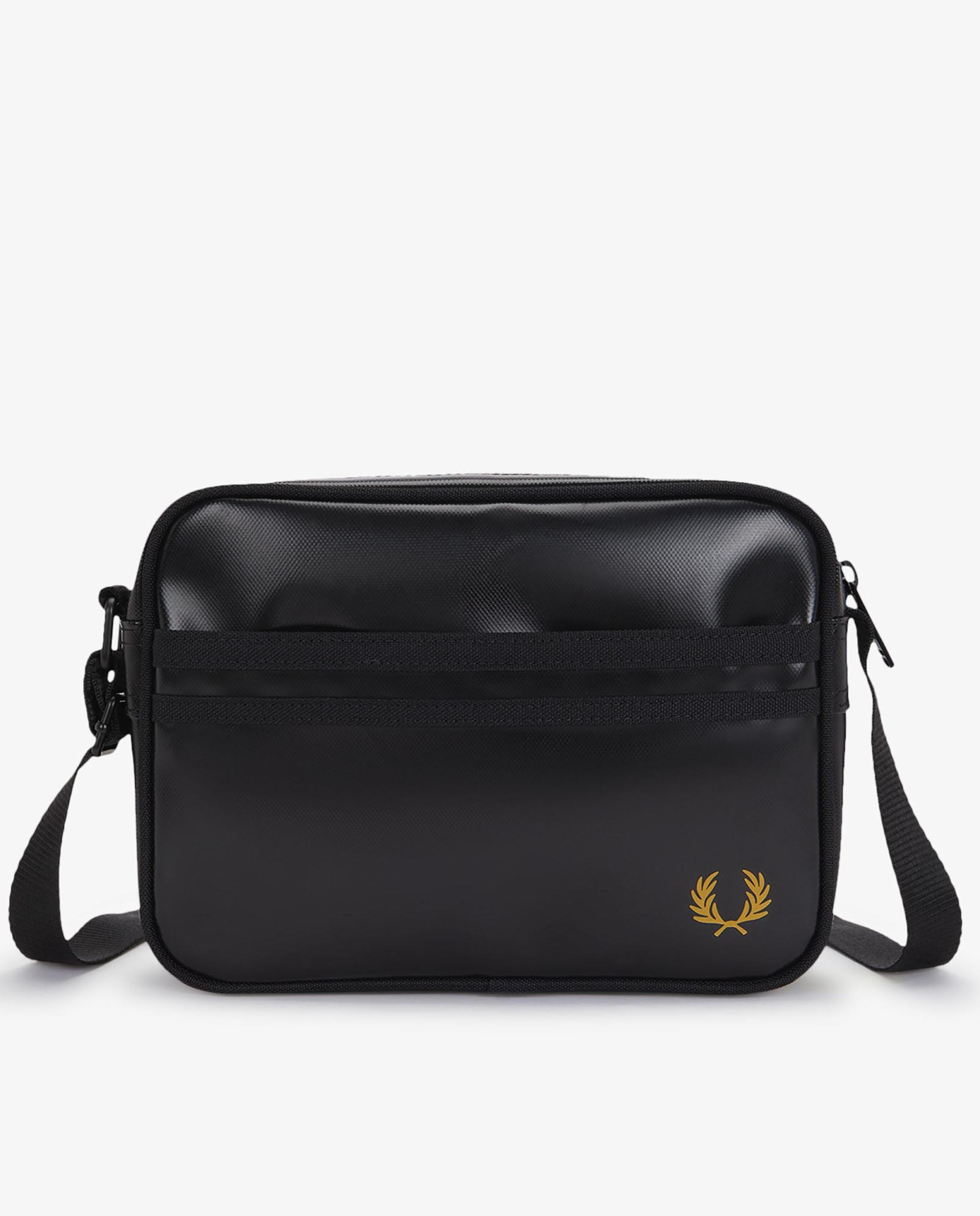 Imagen 0 de Bandolera de hombre clásica lisa con bolsillo interior Negro