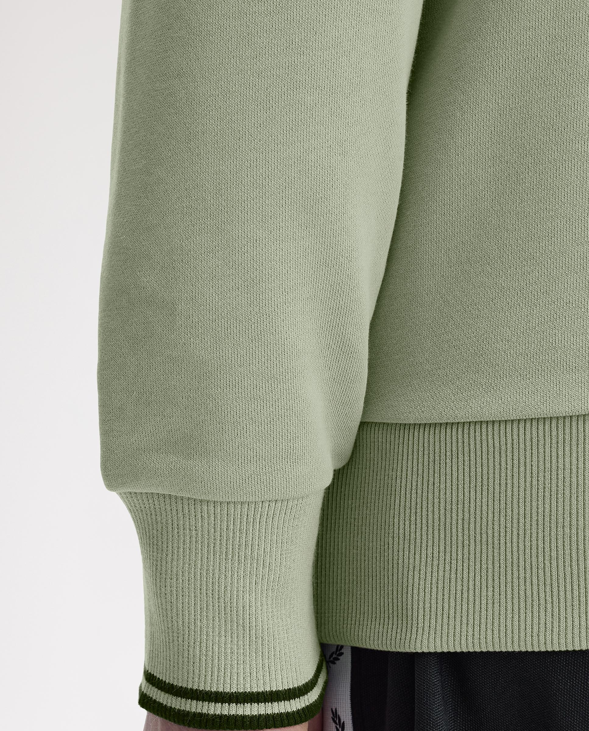 Sudadera de hombre con cuello redondo y ribete de dos franjas - Fred Perry - Verde Agua Verde Agua-5