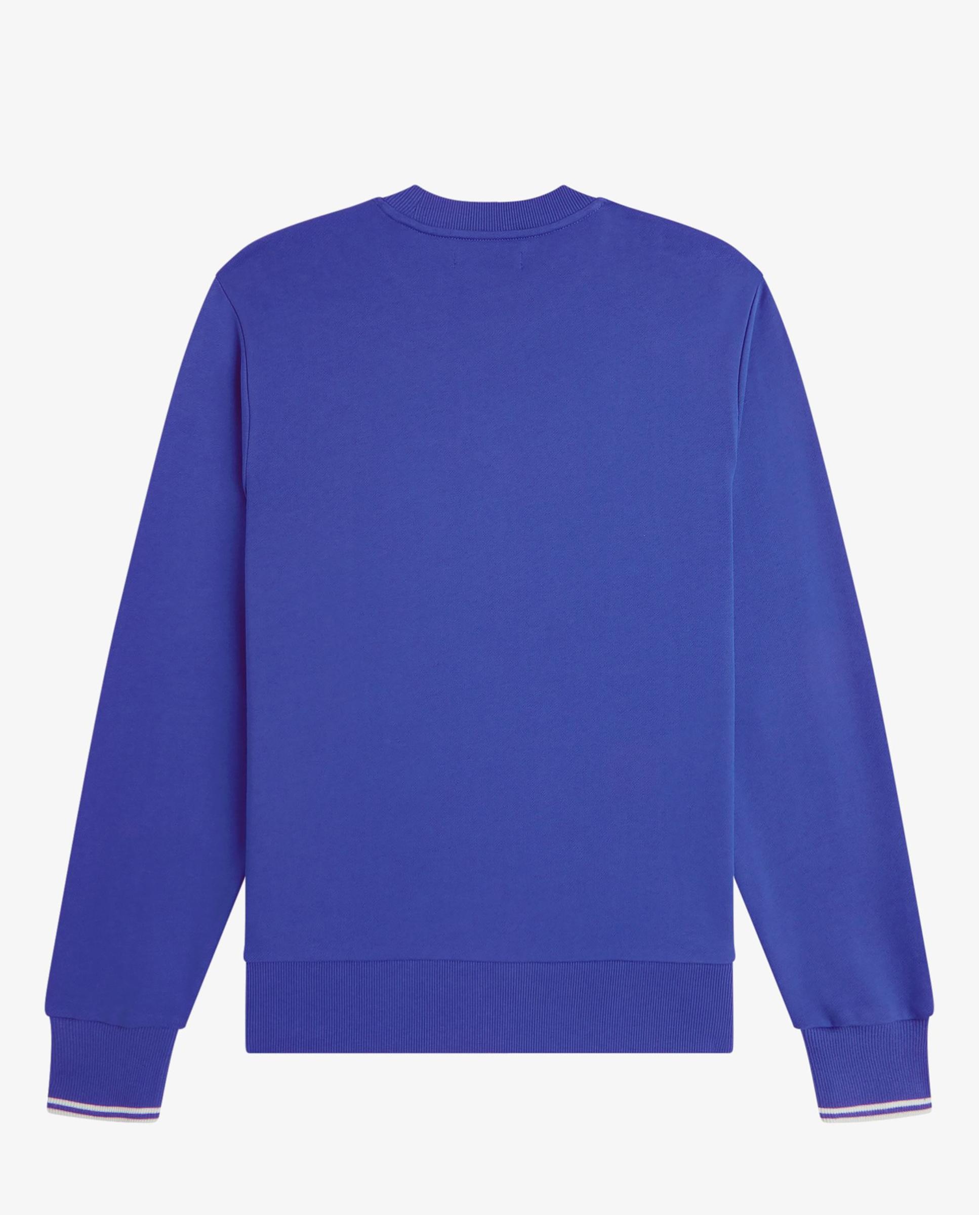 Sudadera de hombre con cuello redondo y ribete de dos franjas - Fred Perry - Azul royal Azul royal-5