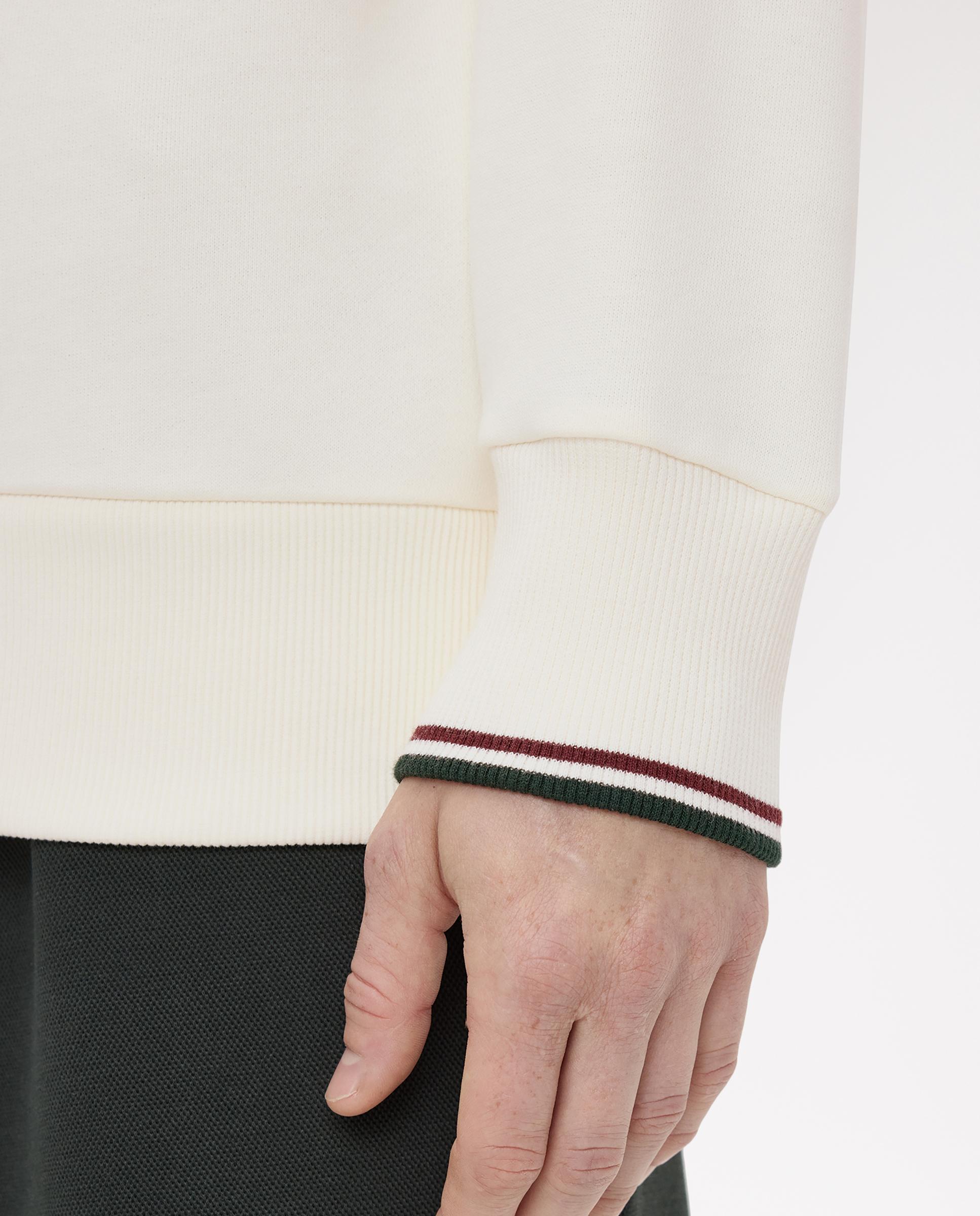 Sudadera de hombre con media cremallera y ribetes a contraste - Fred Perry - Crudo Crudo-6