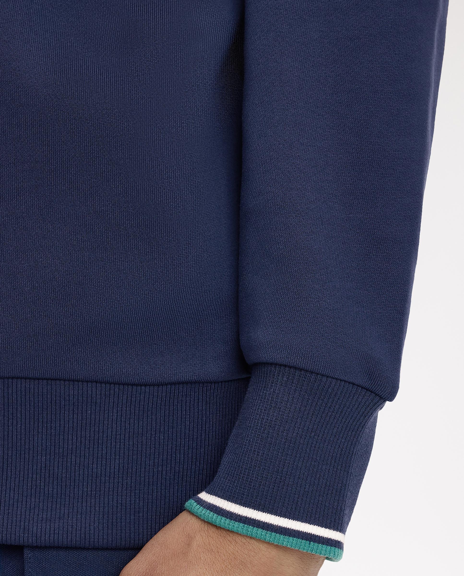 Sudadera de hombre con media cremallera y ribetes a contraste - Fred Perry - Azul oscuro Azul oscuro-5