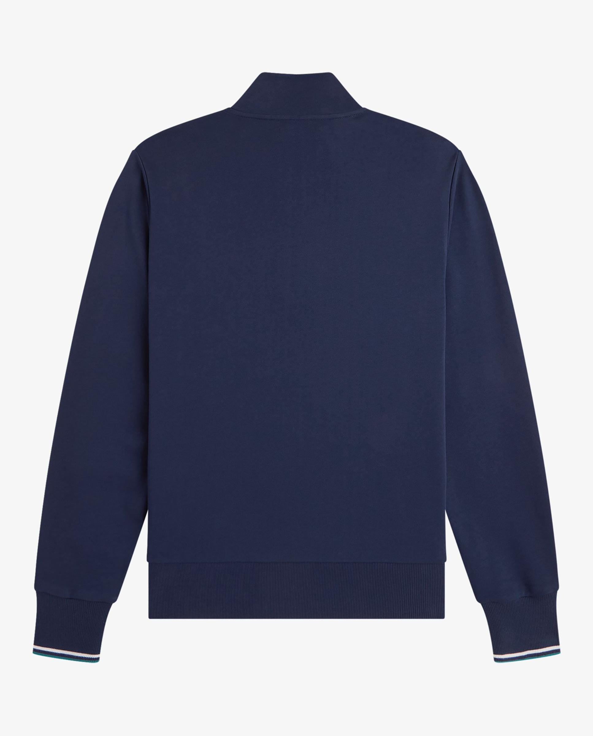 Sudadera de hombre con media cremallera y ribetes a contraste - Fred Perry - Azul oscuro Azul oscuro-6