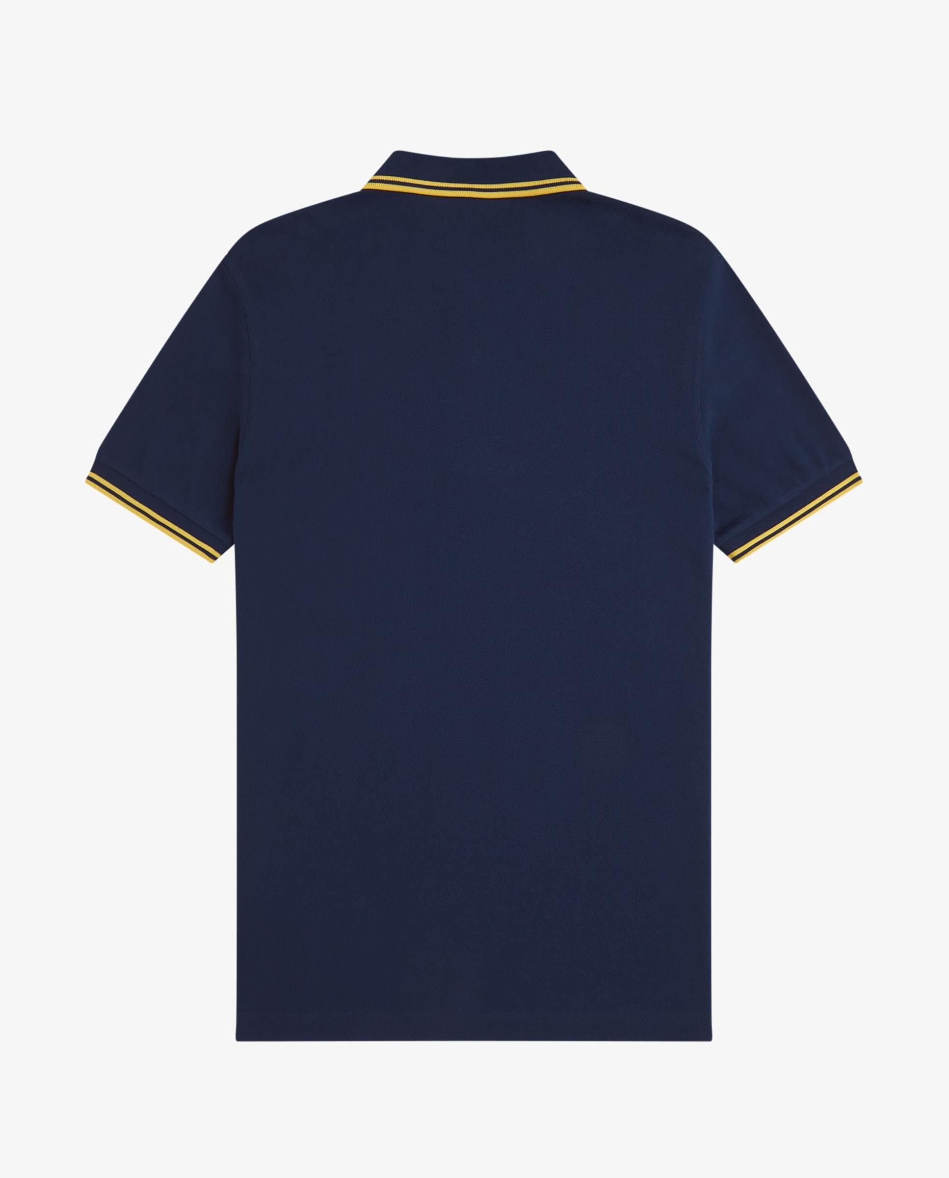 Polo de hombre de piqué de algodón manga corta - Fred Perry - Azul fumé Azul fumé-6