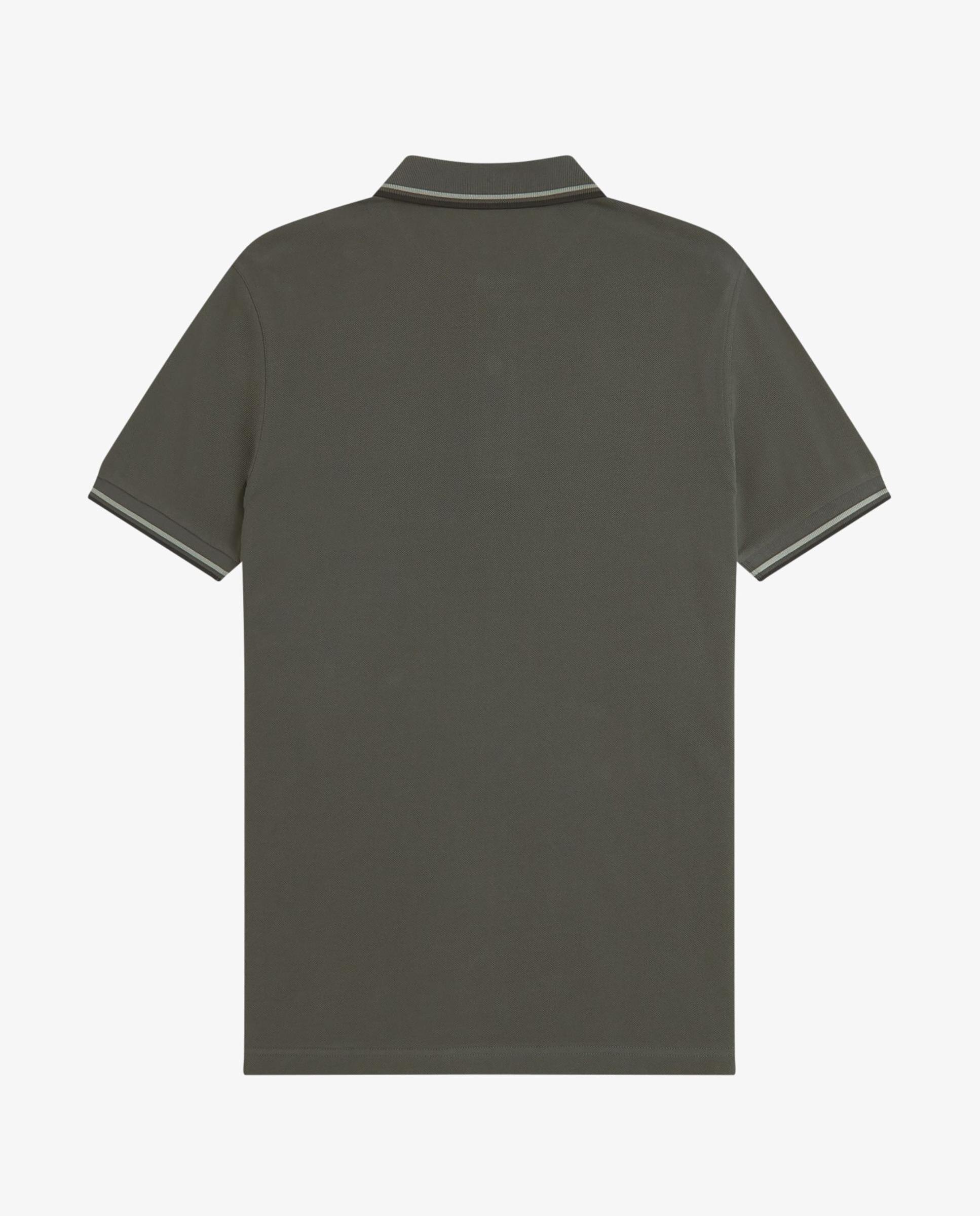 Polo de hombre de piqué de algodón manga corta - Fred Perry - Verde pardo Verde pardo-6