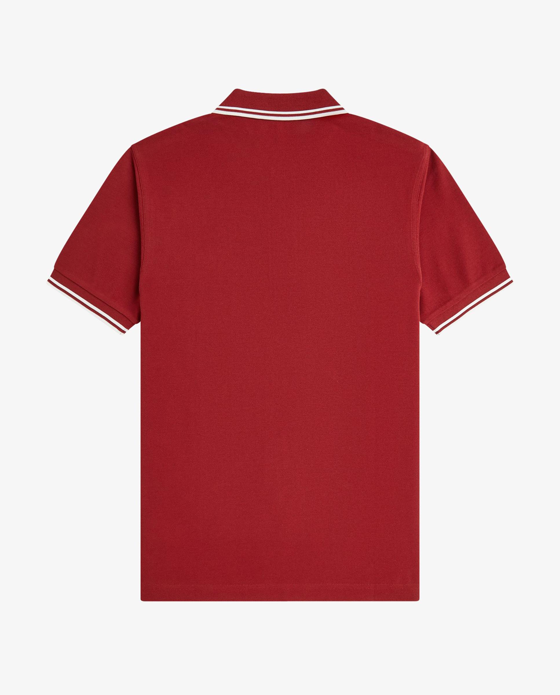 Polo de hombre de piqué de algodón manga corta - Fred Perry - Rojo / Blanco Rojo / Blanco-6