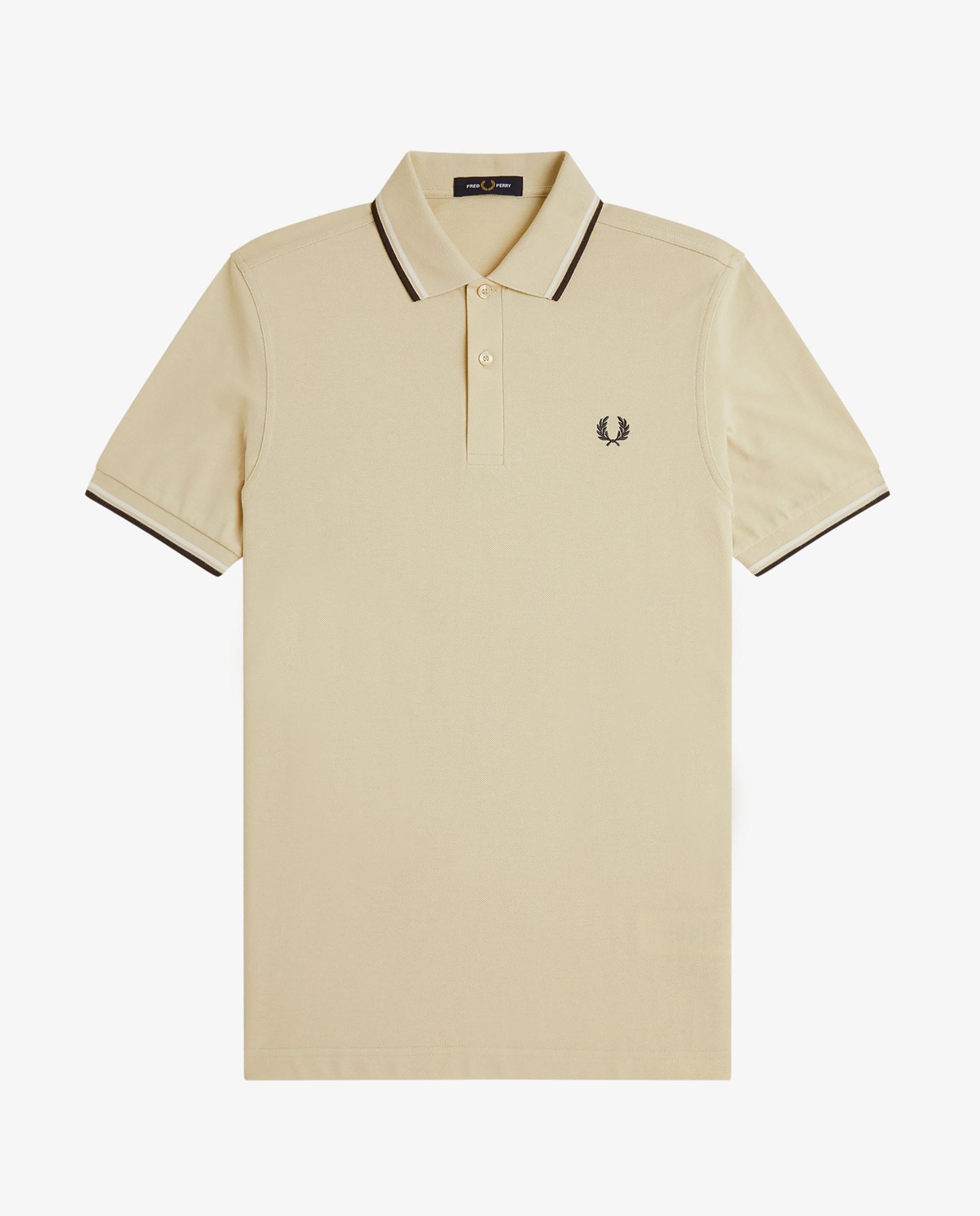 Polo de hombre de piqué de algodón manga corta - Fred Perry - Beige Beige-7