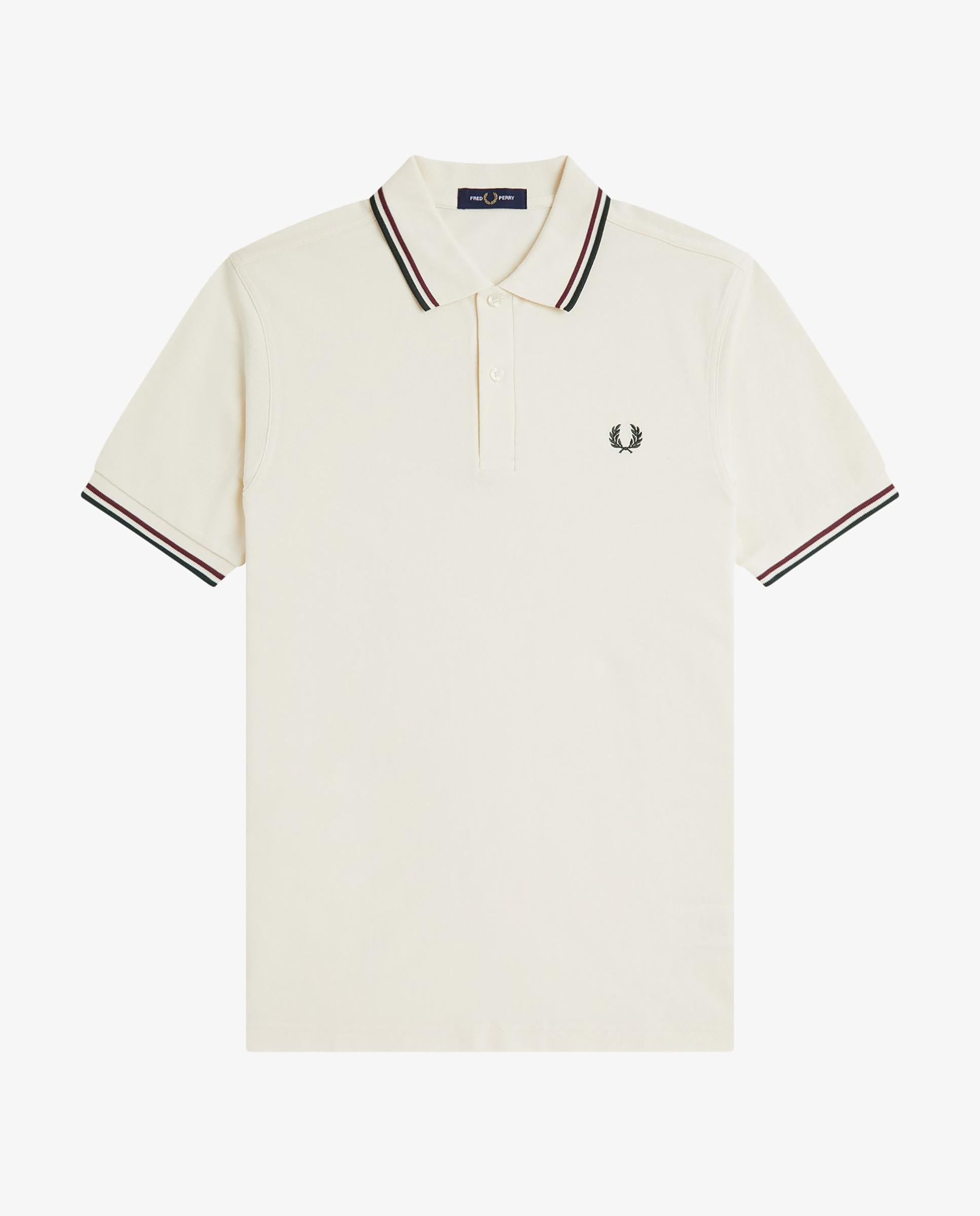 Polo de hombre de piqué de algodón manga corta - Fred Perry - Crudo Crudo-1