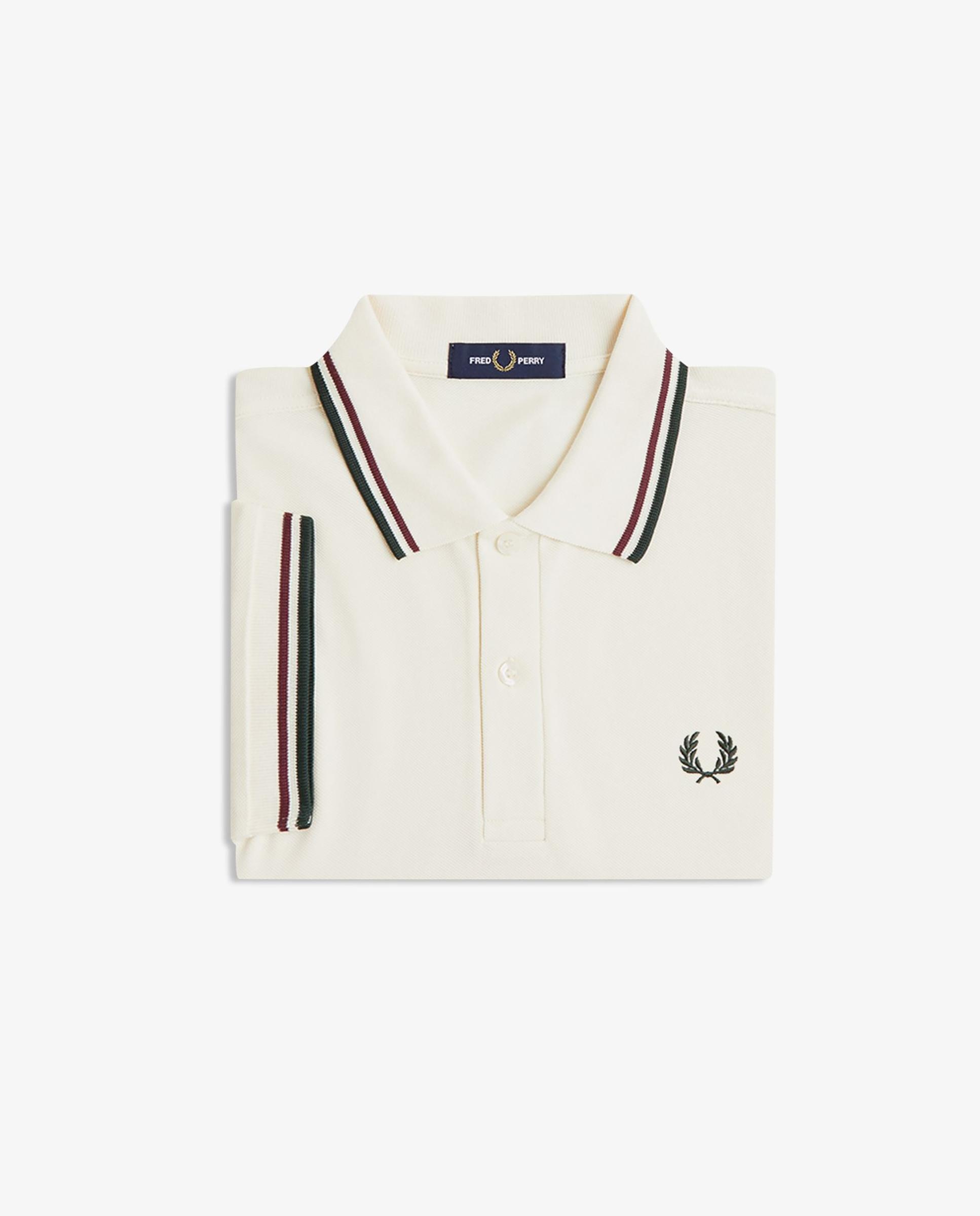 Polo de hombre de piqué de algodón manga corta - Fred Perry - Crudo Crudo-2