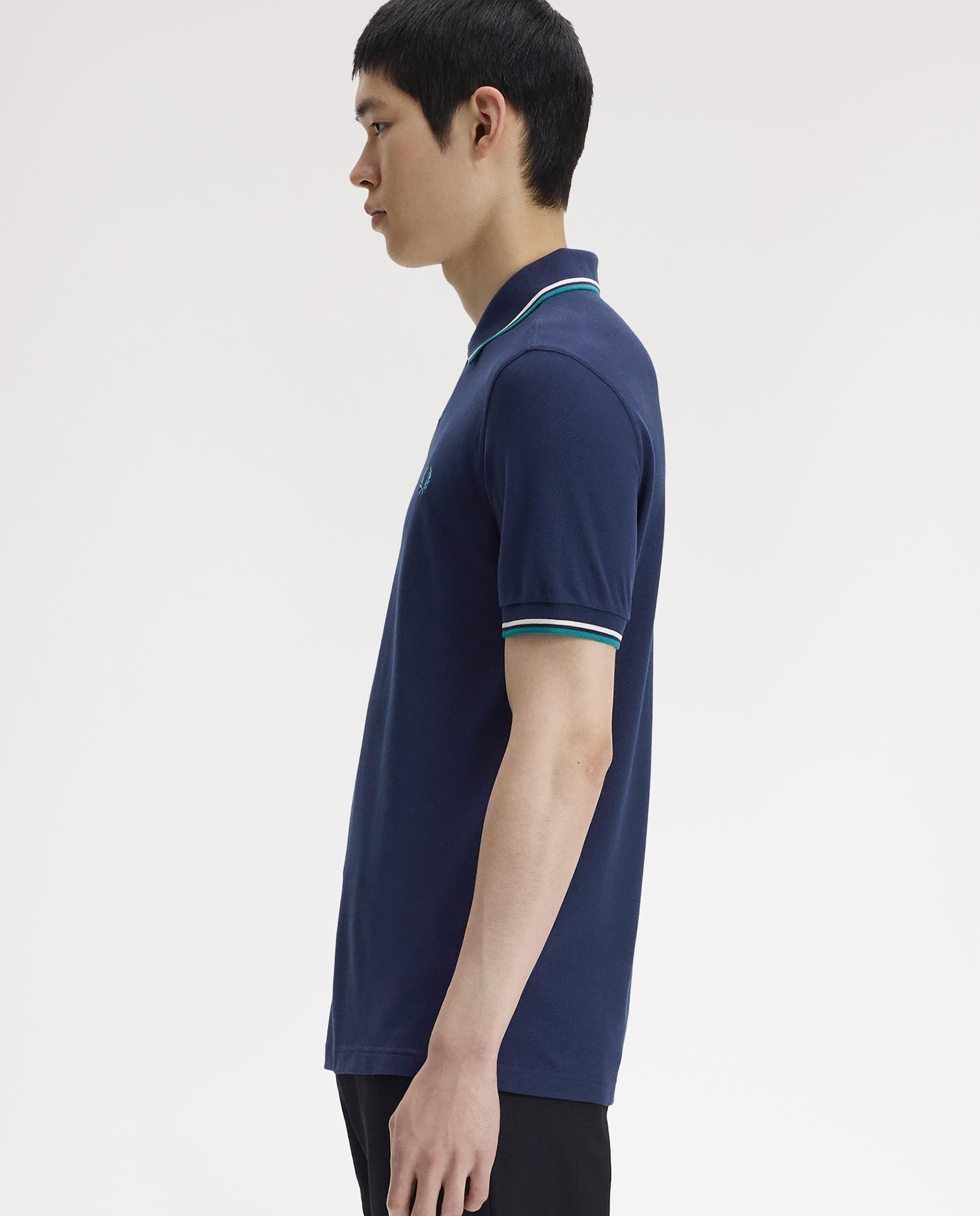 Polo de hombre de piqué de algodón manga corta - Fred Perry - Azul índigo Azul índigo-2