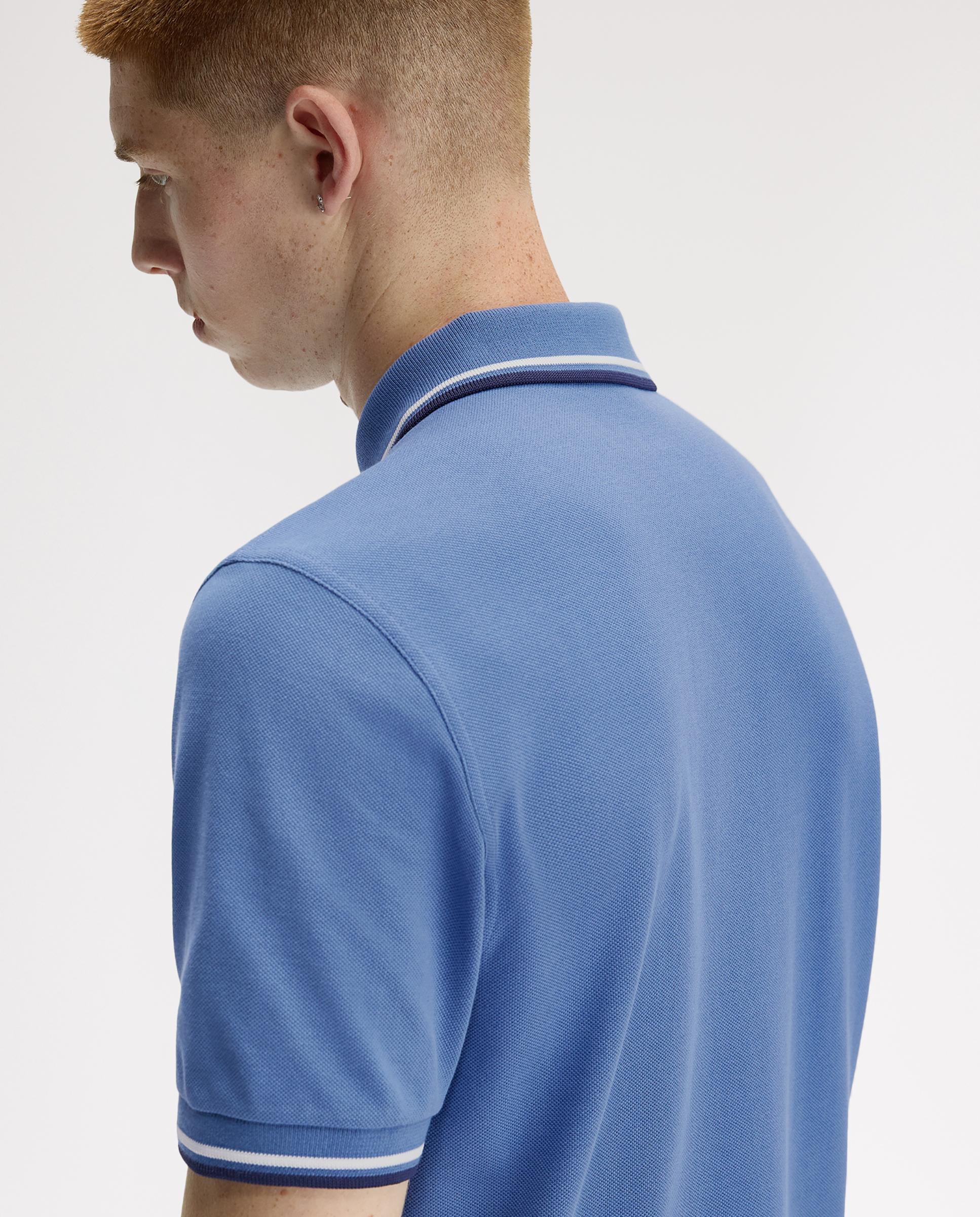 Polo de hombre de piqué de algodón manga corta - Fred Perry - Indigo Indigo-4