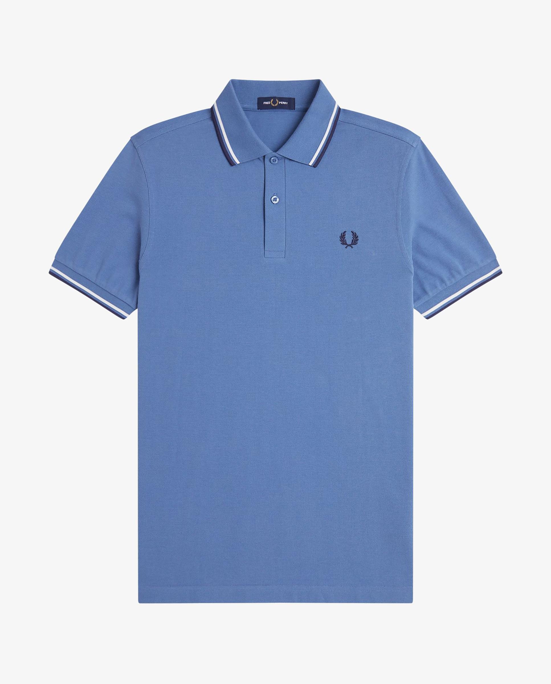 Polo de hombre de piqué de algodón manga corta - Fred Perry - Indigo Indigo-7