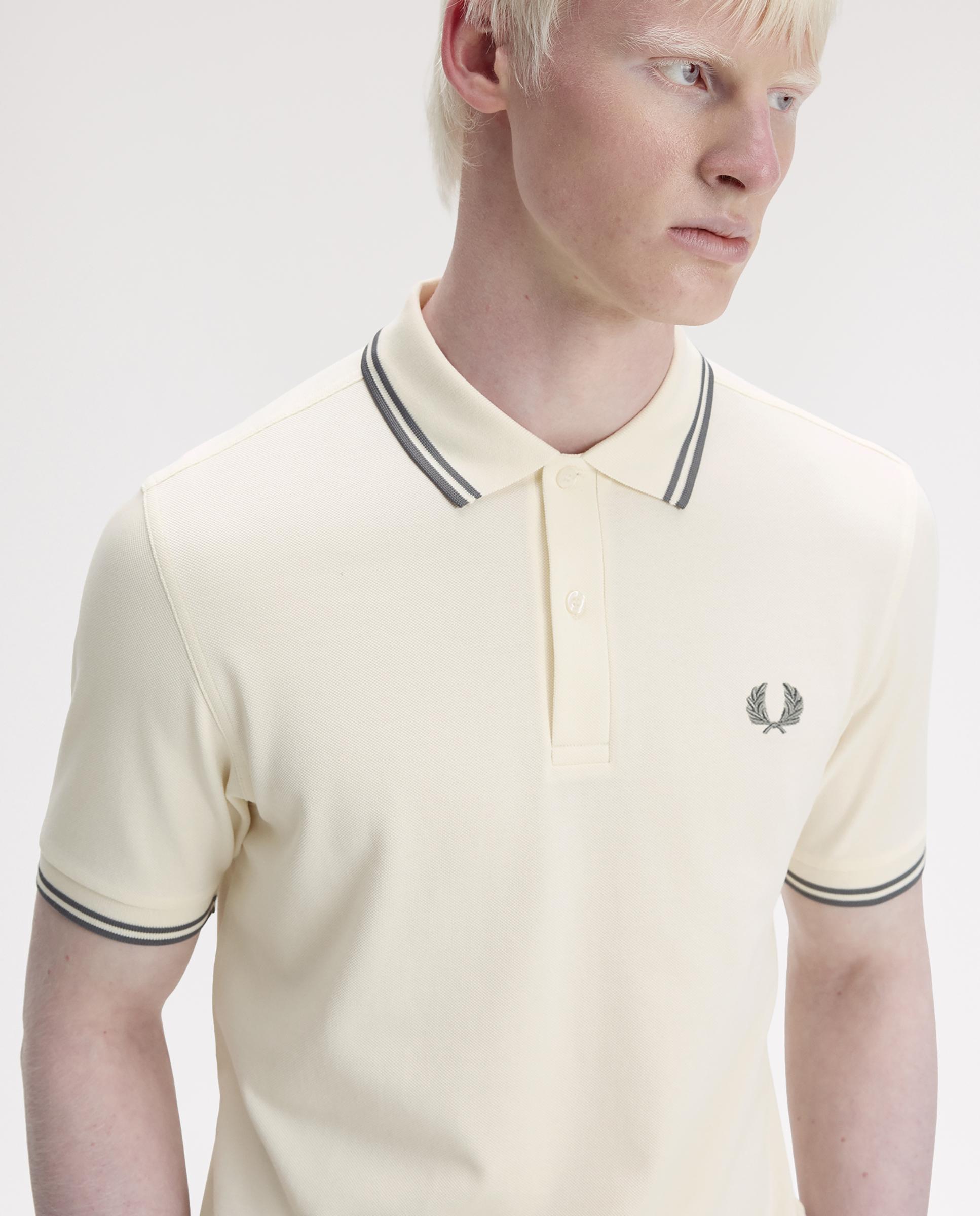 Polo de hombre de piqué de algodón manga corta - Fred Perry - Lino Lino-3
