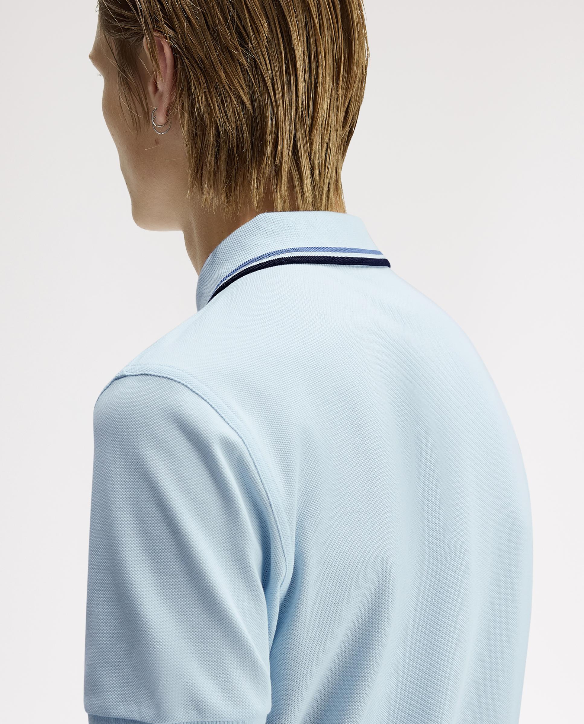 Polo de hombre de piqué de algodón manga corta - Fred Perry - Cielo Cielo-5