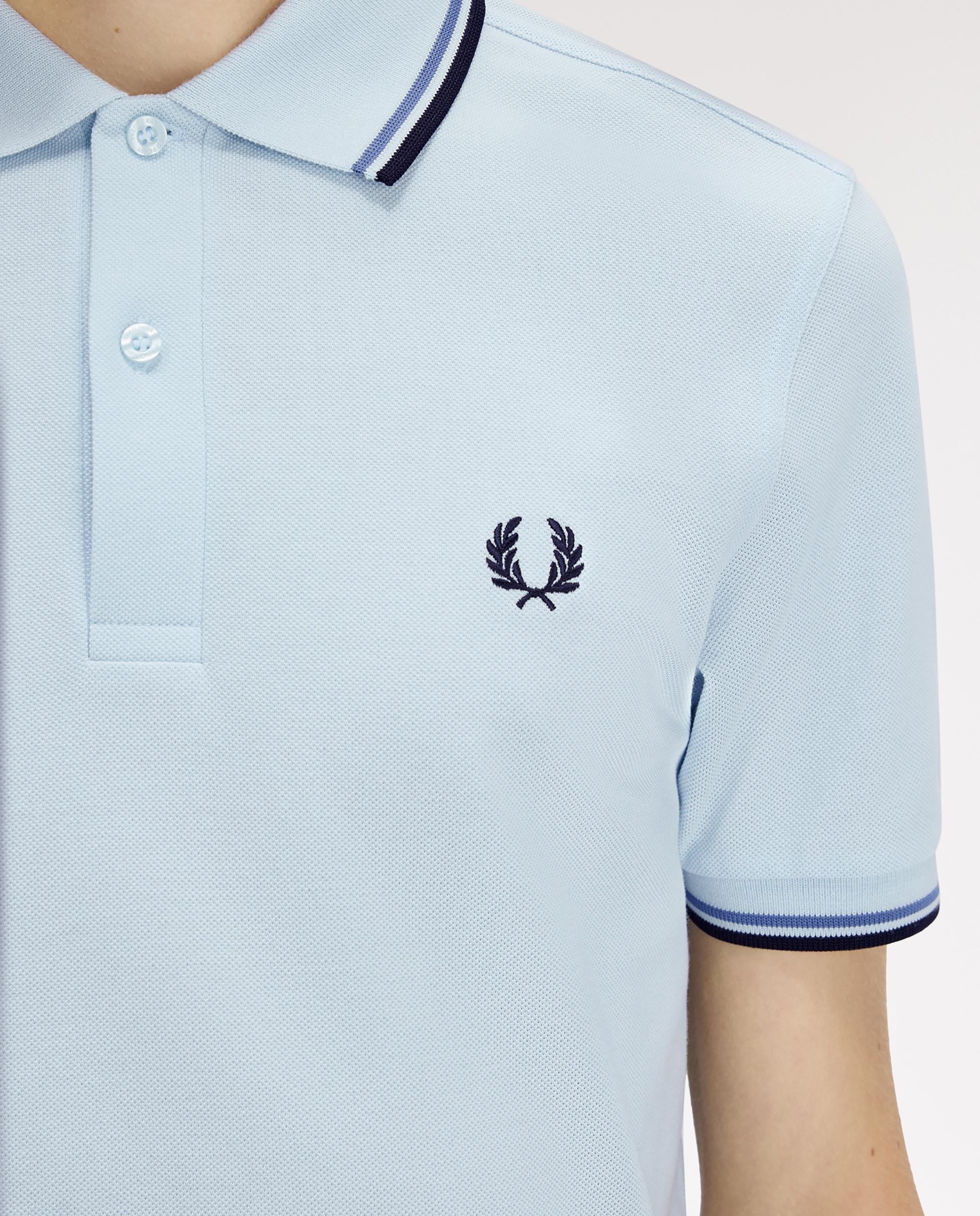 Polo de hombre de piqué de algodón manga corta - Fred Perry - Cielo Cielo-6