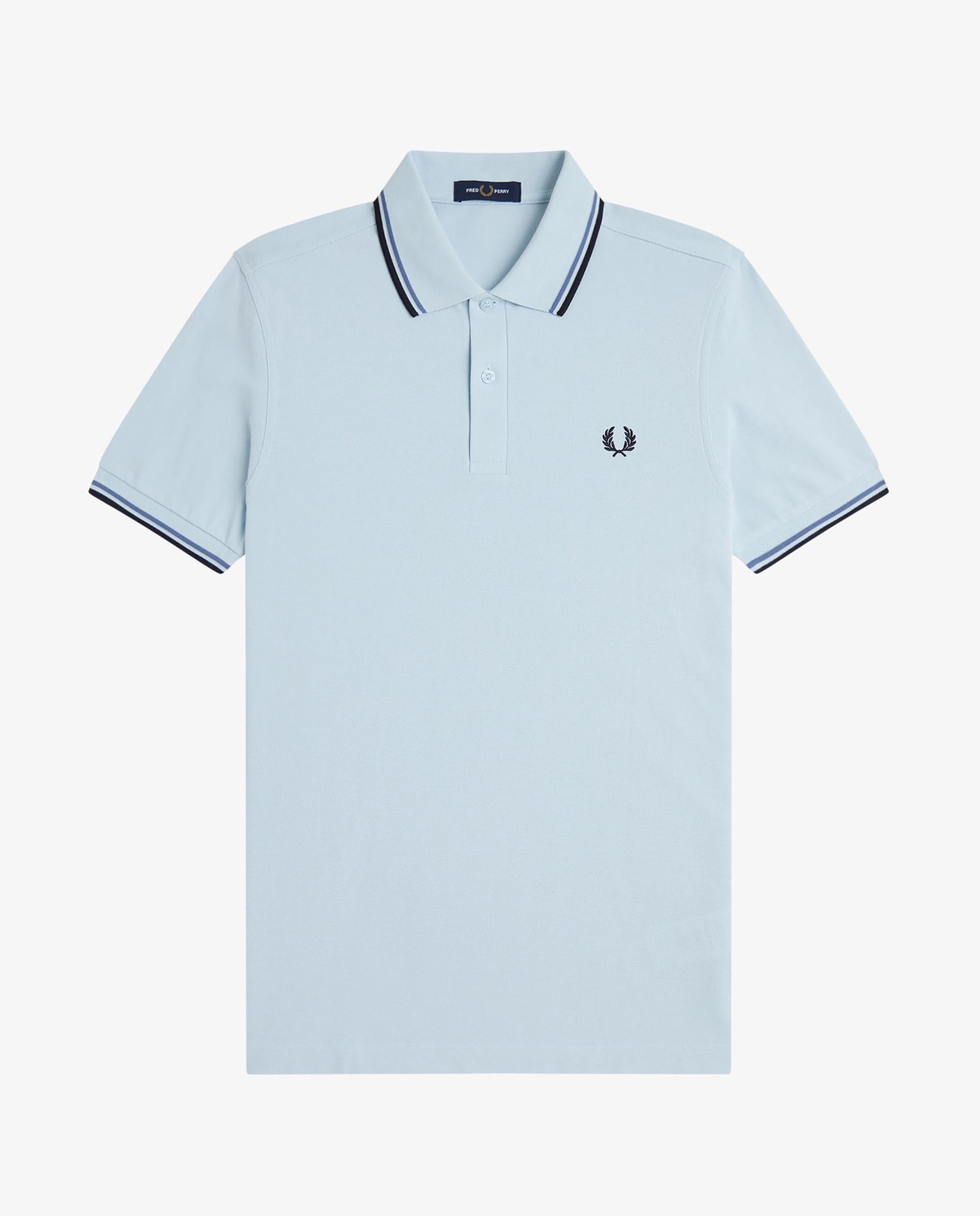 Polo de hombre de piqué de algodón manga corta - Fred Perry - Cielo Cielo-7
