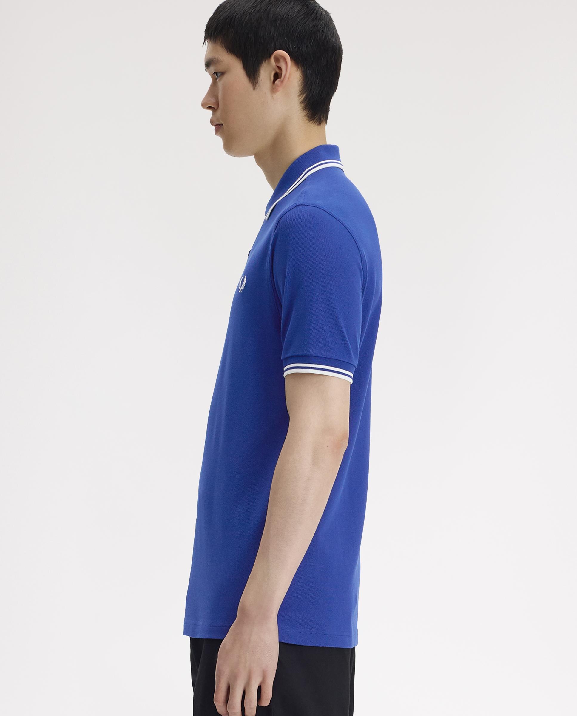 Polo de hombre de piqué de algodón manga corta - Fred Perry - Azulón Azulón-2