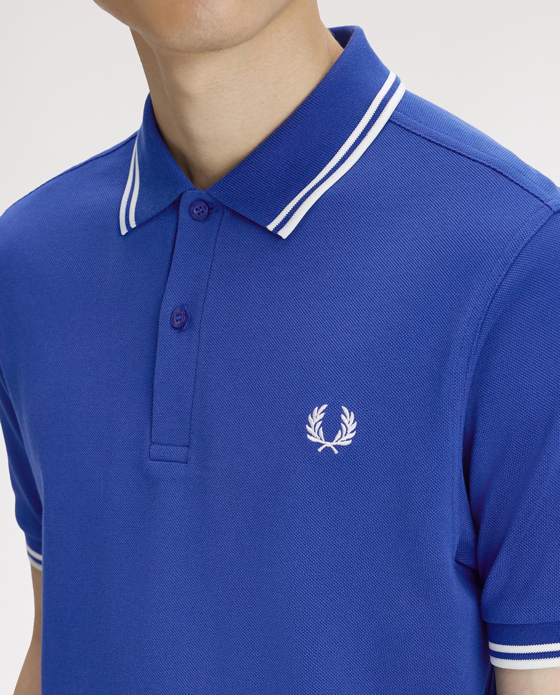 Polo de hombre de piqué de algodón manga corta - Fred Perry - Azulón Azulón-6