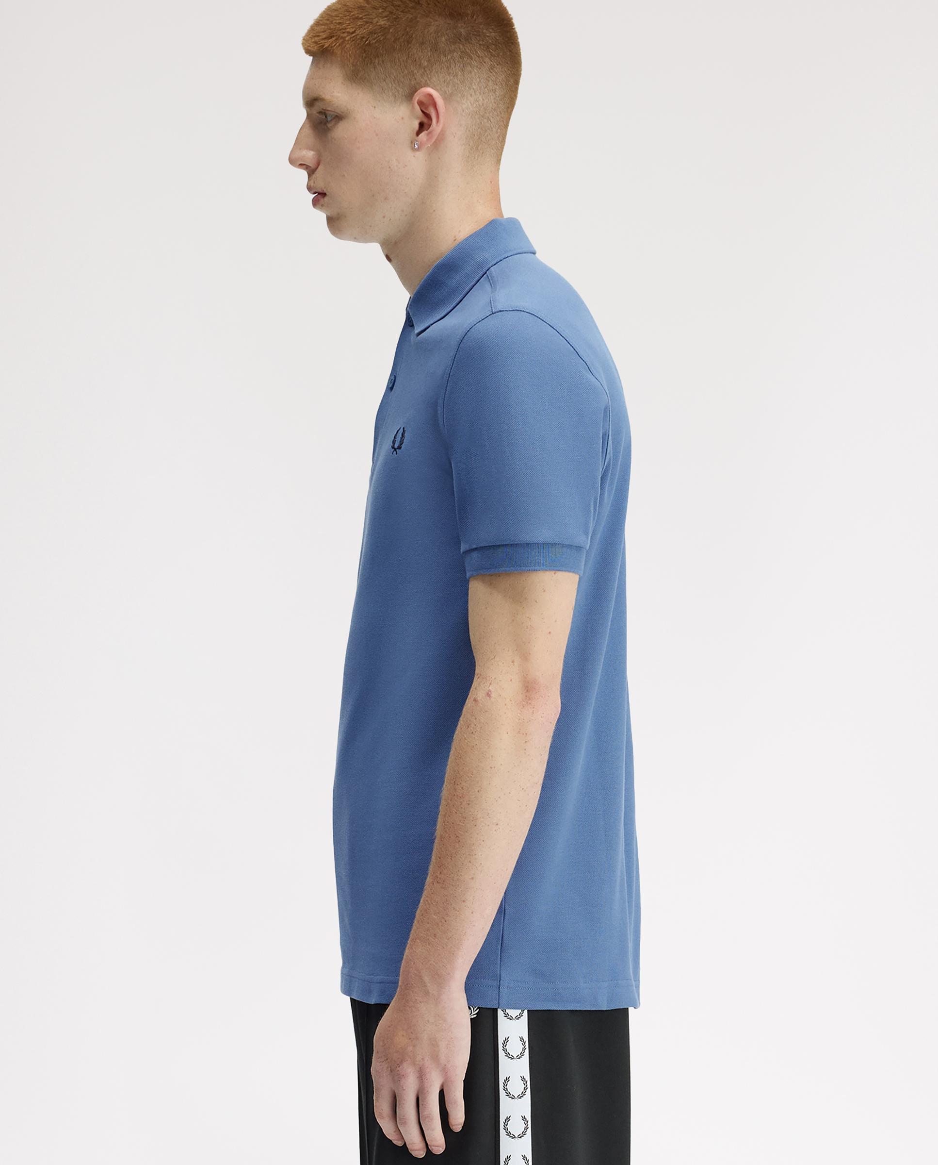 Polo de hombre liso de manga corta en piqué de algodón - Fred Perry - Azul Azul-2