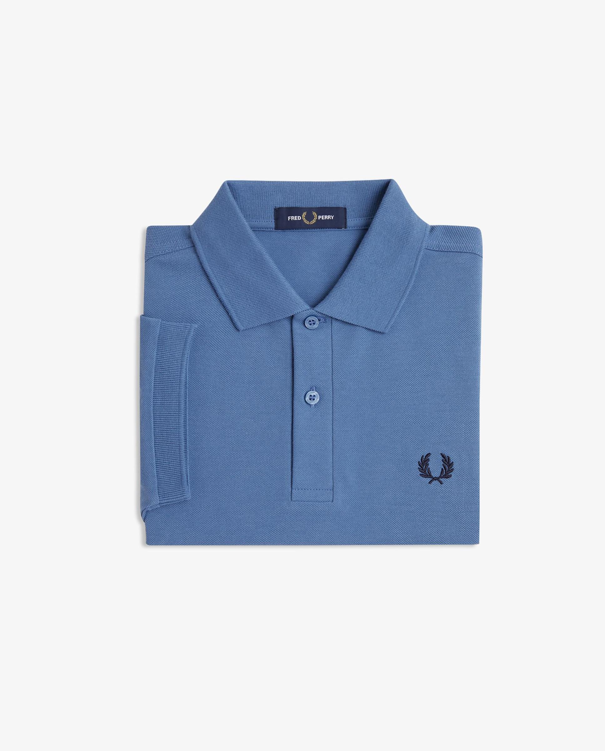 Polo de hombre liso de manga corta en piqué de algodón - Fred Perry - Azul Azul-4