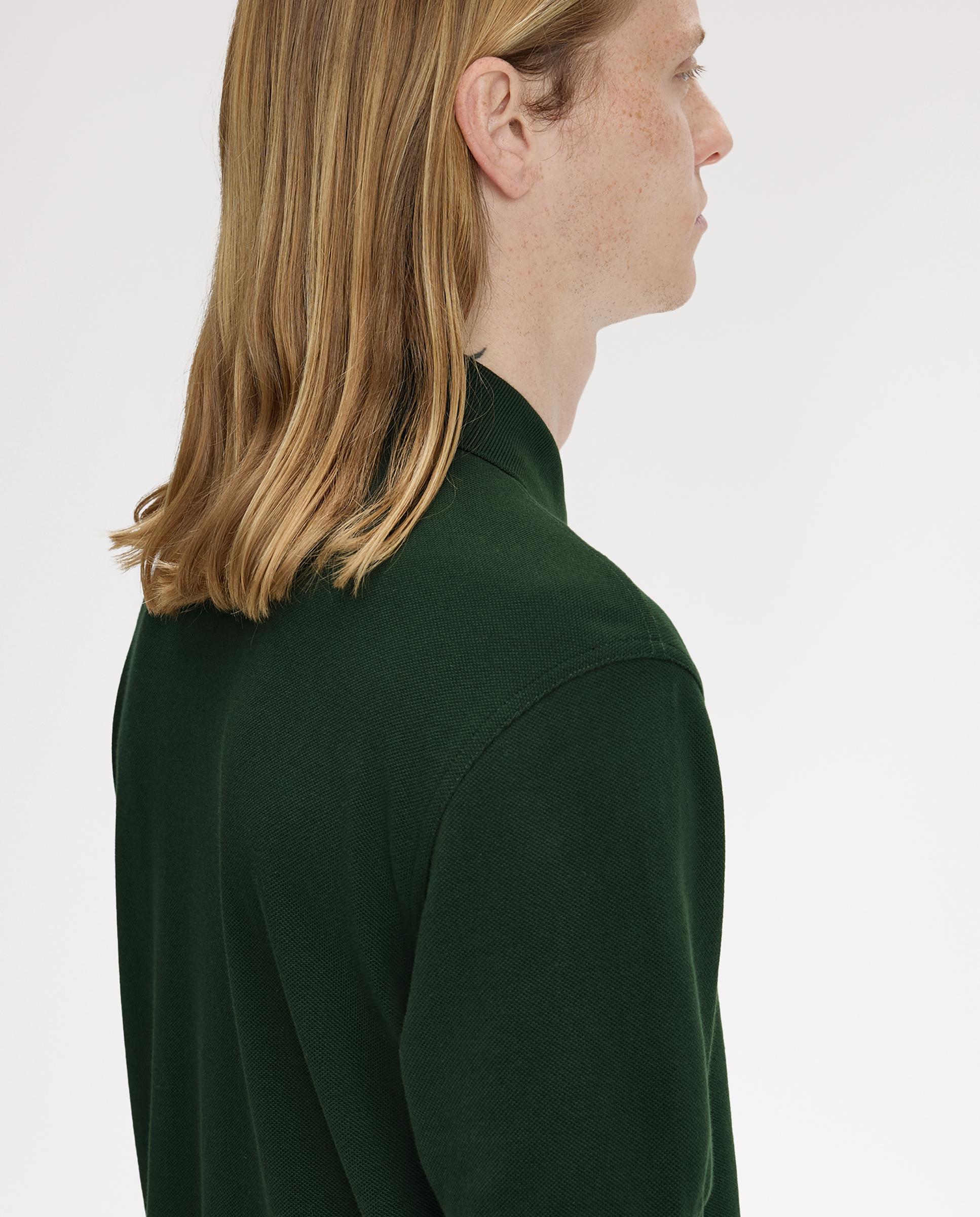 Polo de hombre liso de manga corta en piqué de algodón - Fred Perry - Verde cadete Verde cadete-5
