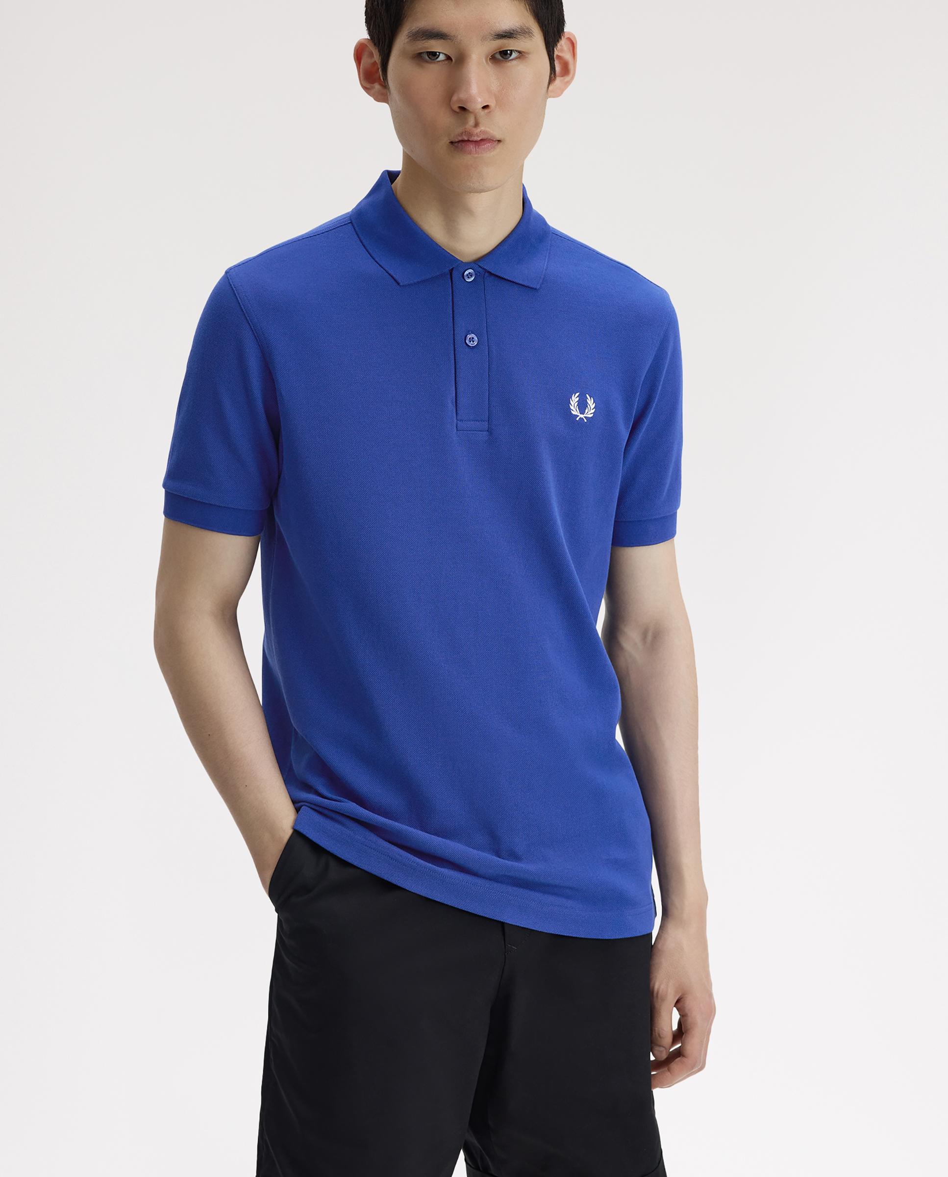 Polo de hombre liso de manga corta en piqué de algodón - Fred Perry - Azul royal Azul royal-3