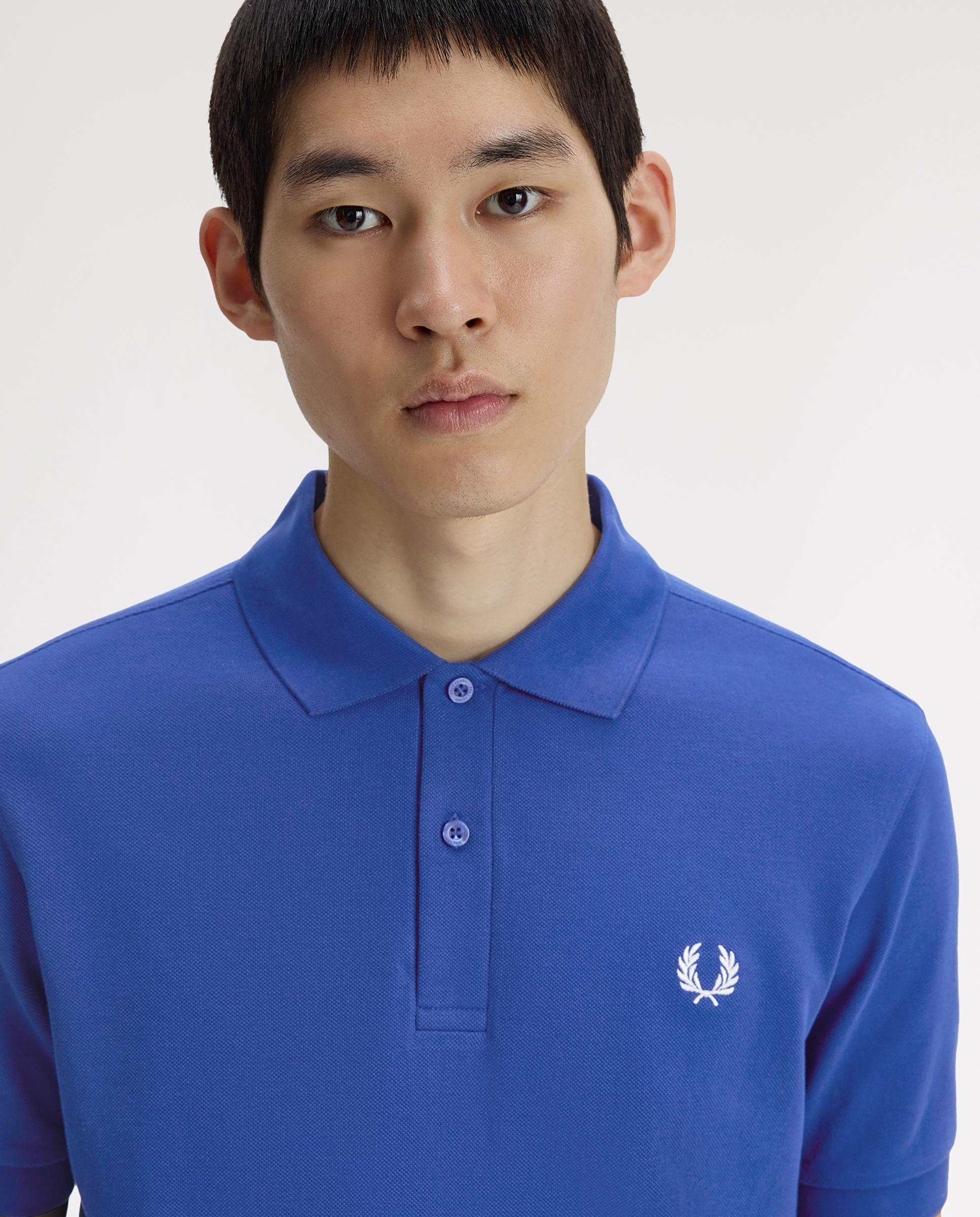 Polo de hombre liso de manga corta en piqué de algodón - Fred Perry - Azul royal Azul royal-4