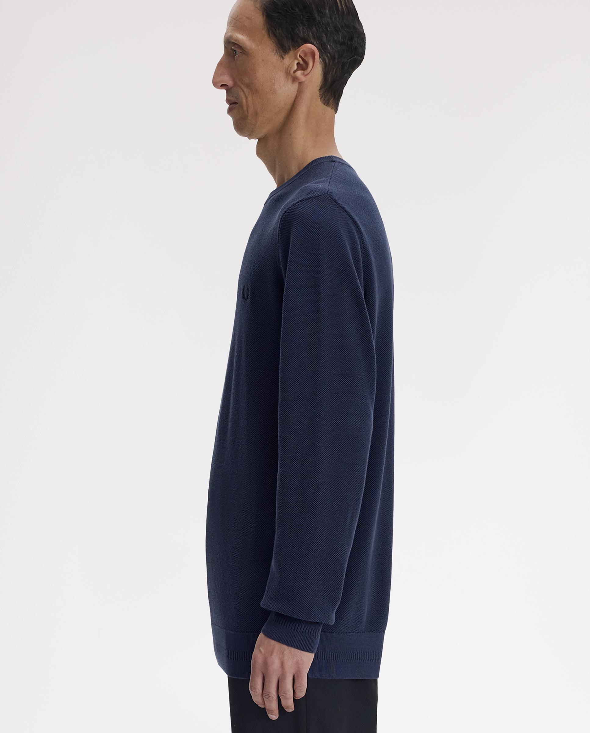 Imagen 2 de Jersey de hombre liso con cuello redondo - Fred Perry - Azul oscuro Azul oscuro