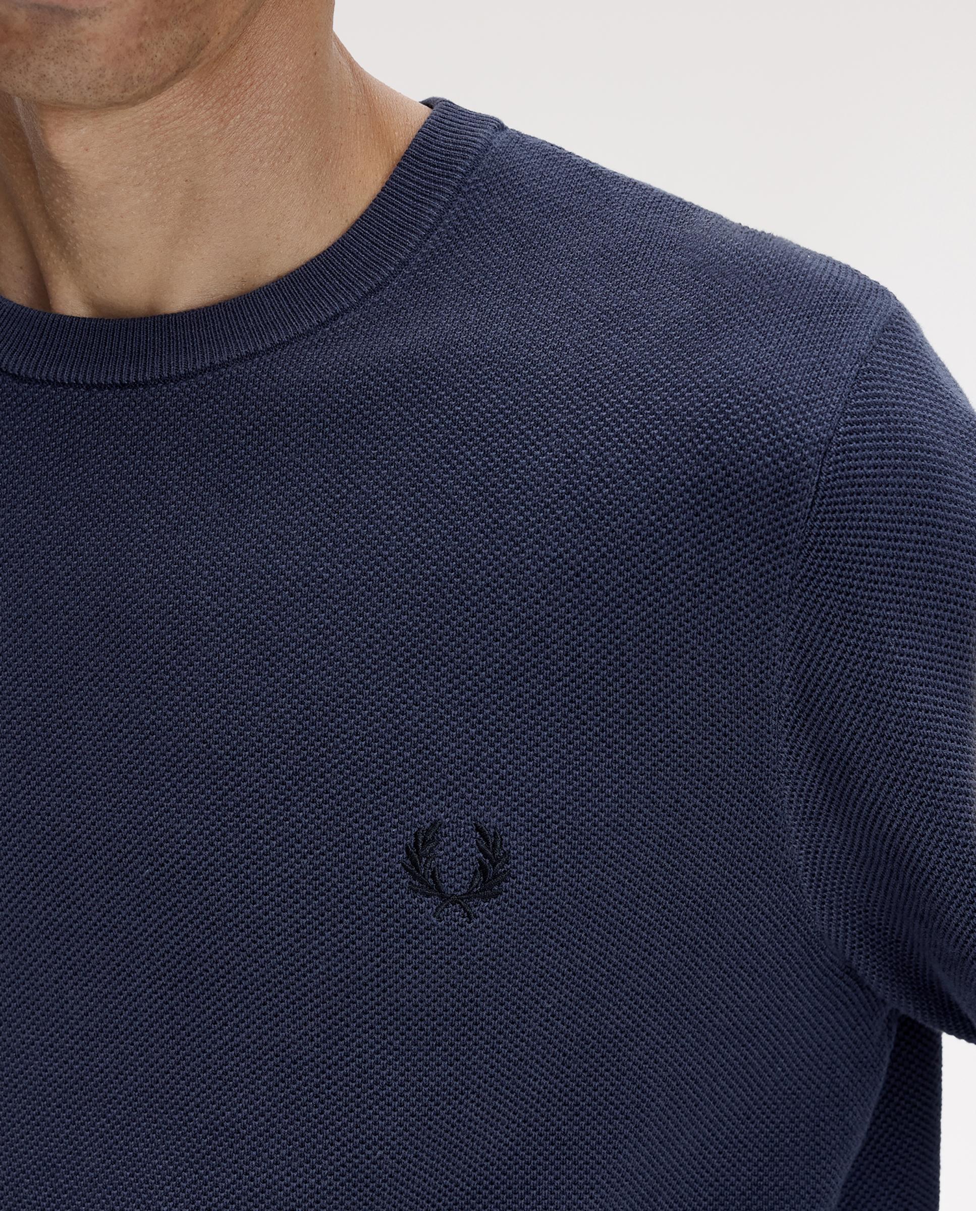 Imagen 4 de Jersey de hombre liso con cuello redondo - Fred Perry - Azul oscuro Azul oscuro