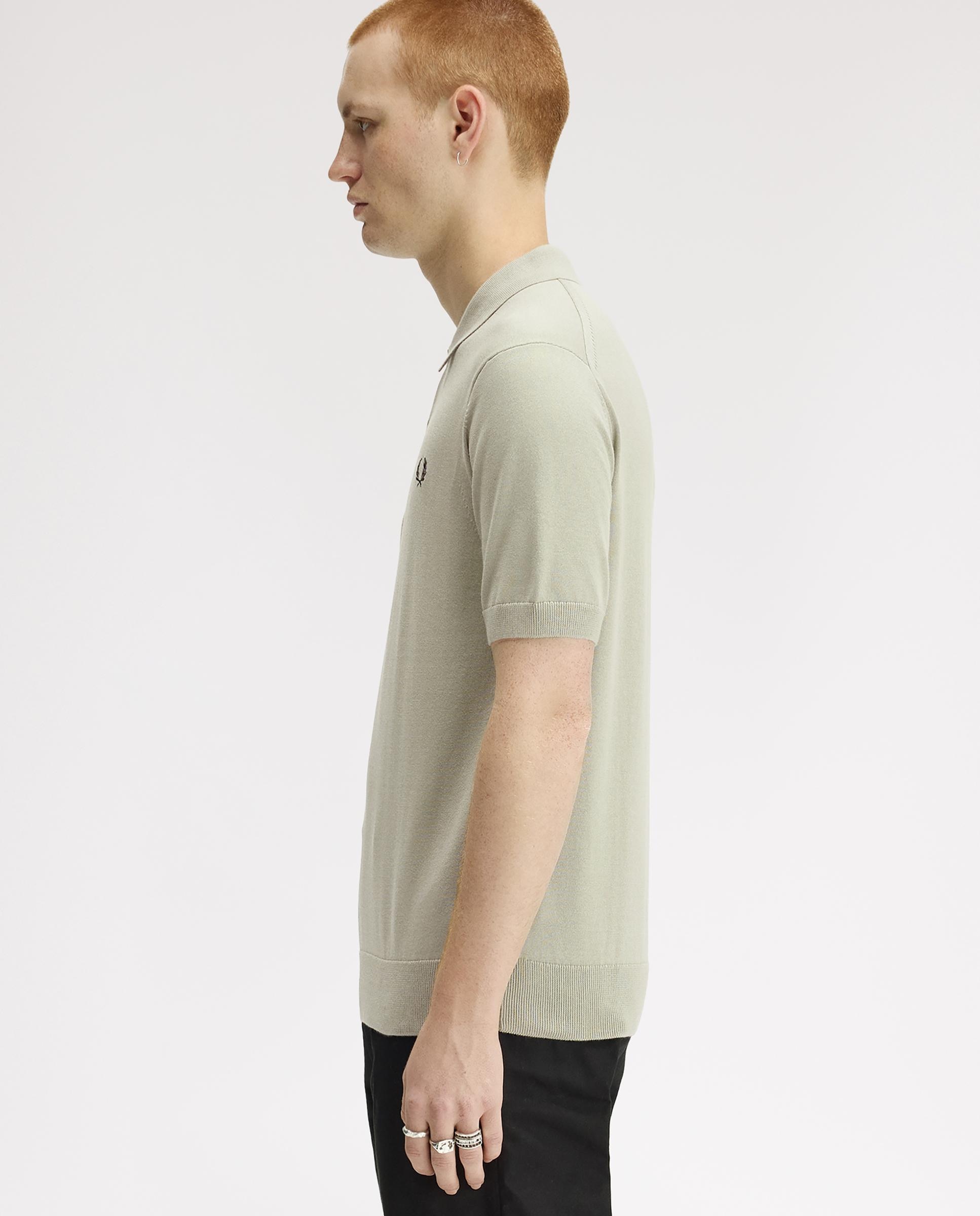 Jersey de hombre con cuello polo y manga corta - Fred Perry - Gris verdoso Gris verdoso-2