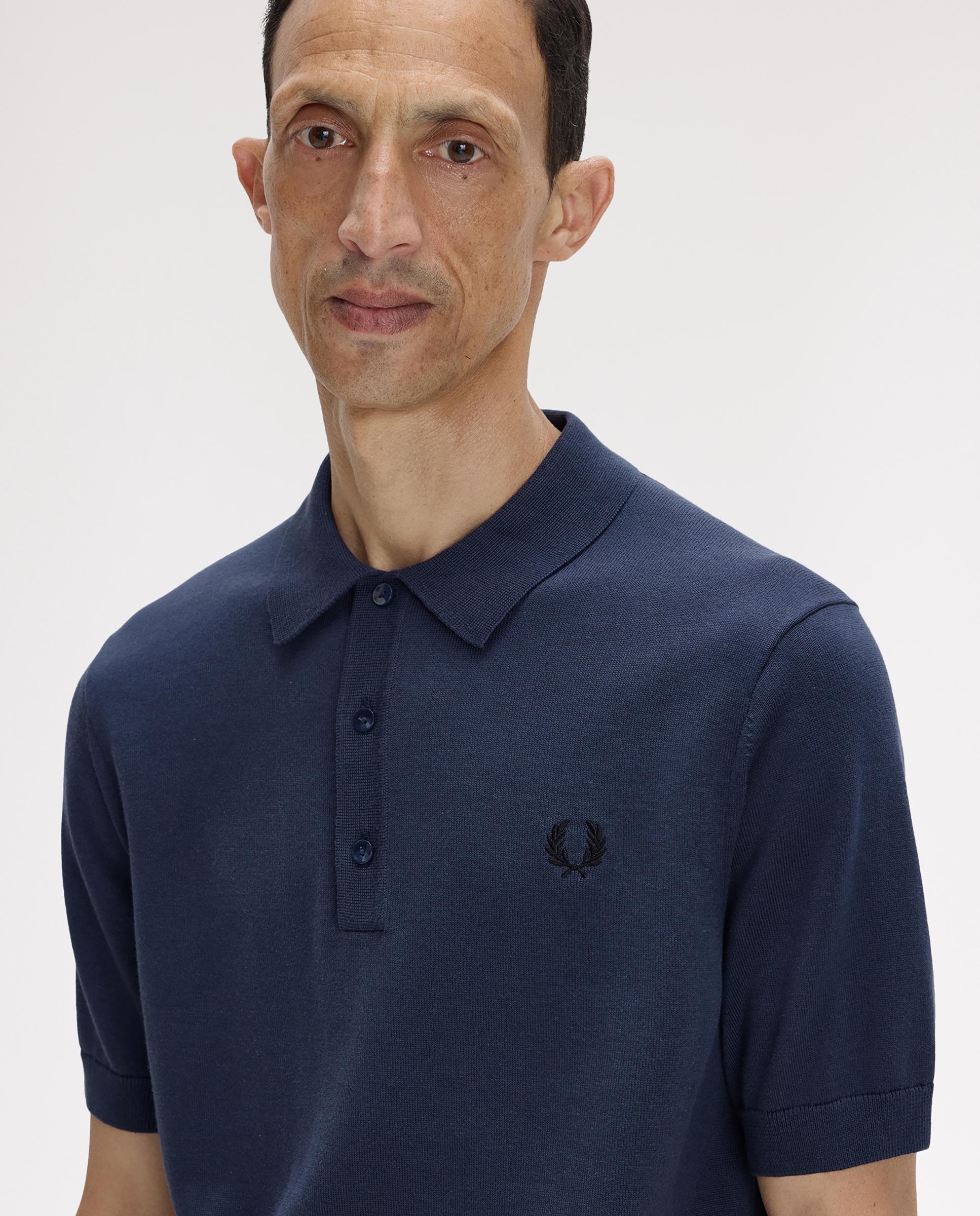 Jersey de hombre con cuello polo y manga corta - Fred Perry - Azul oscuro Azul oscuro-4