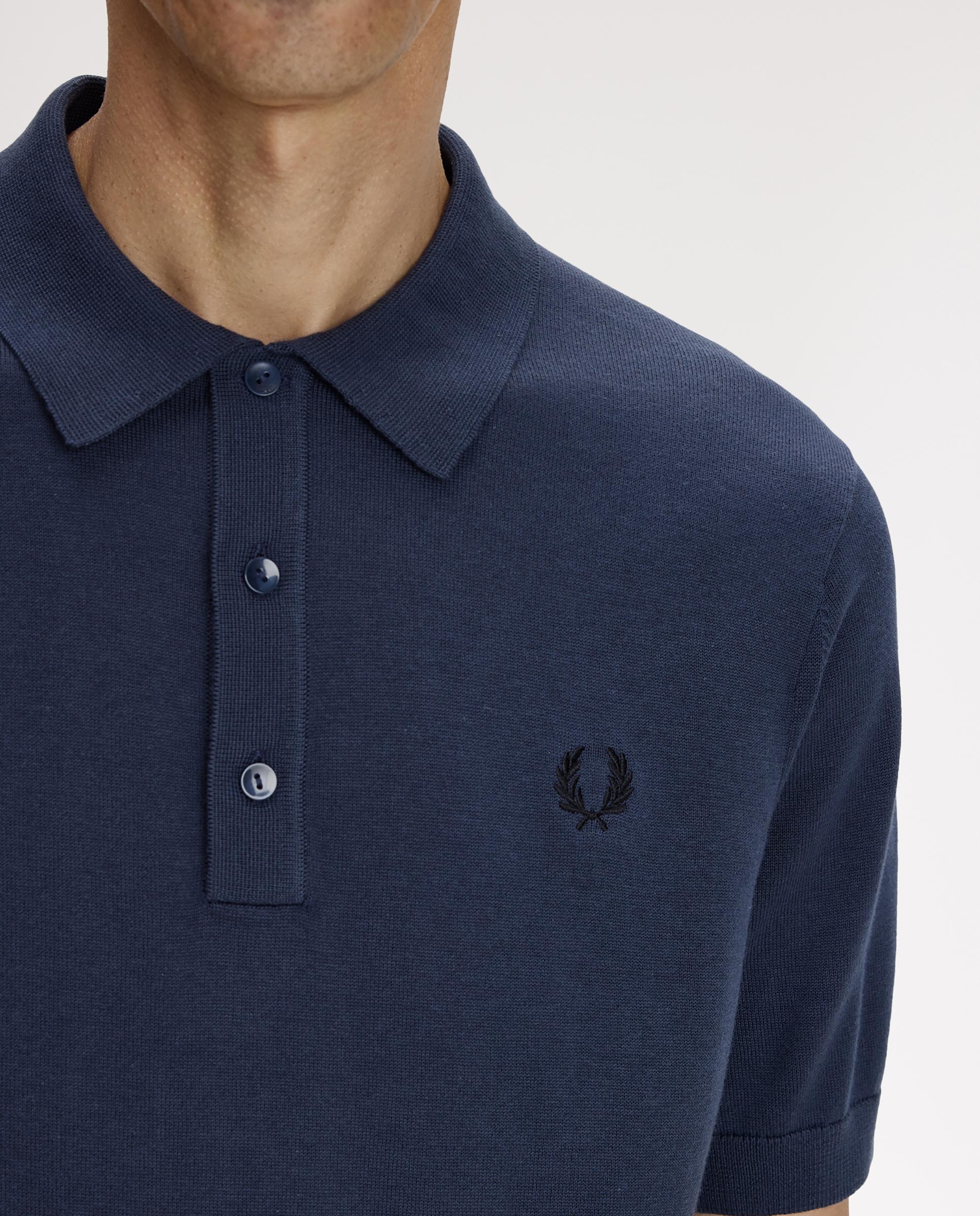 Jersey de hombre con cuello polo y manga corta - Fred Perry - Azul oscuro Azul oscuro-6