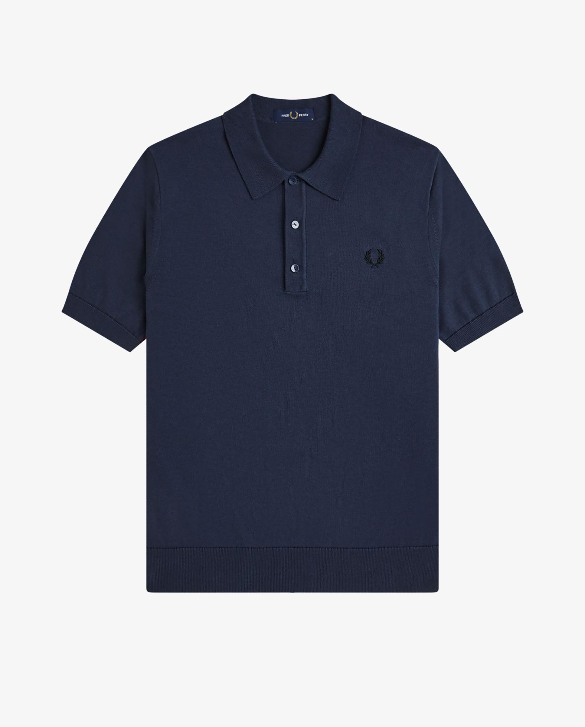 Jersey de hombre con cuello polo y manga corta - Fred Perry - Azul oscuro Azul oscuro-7