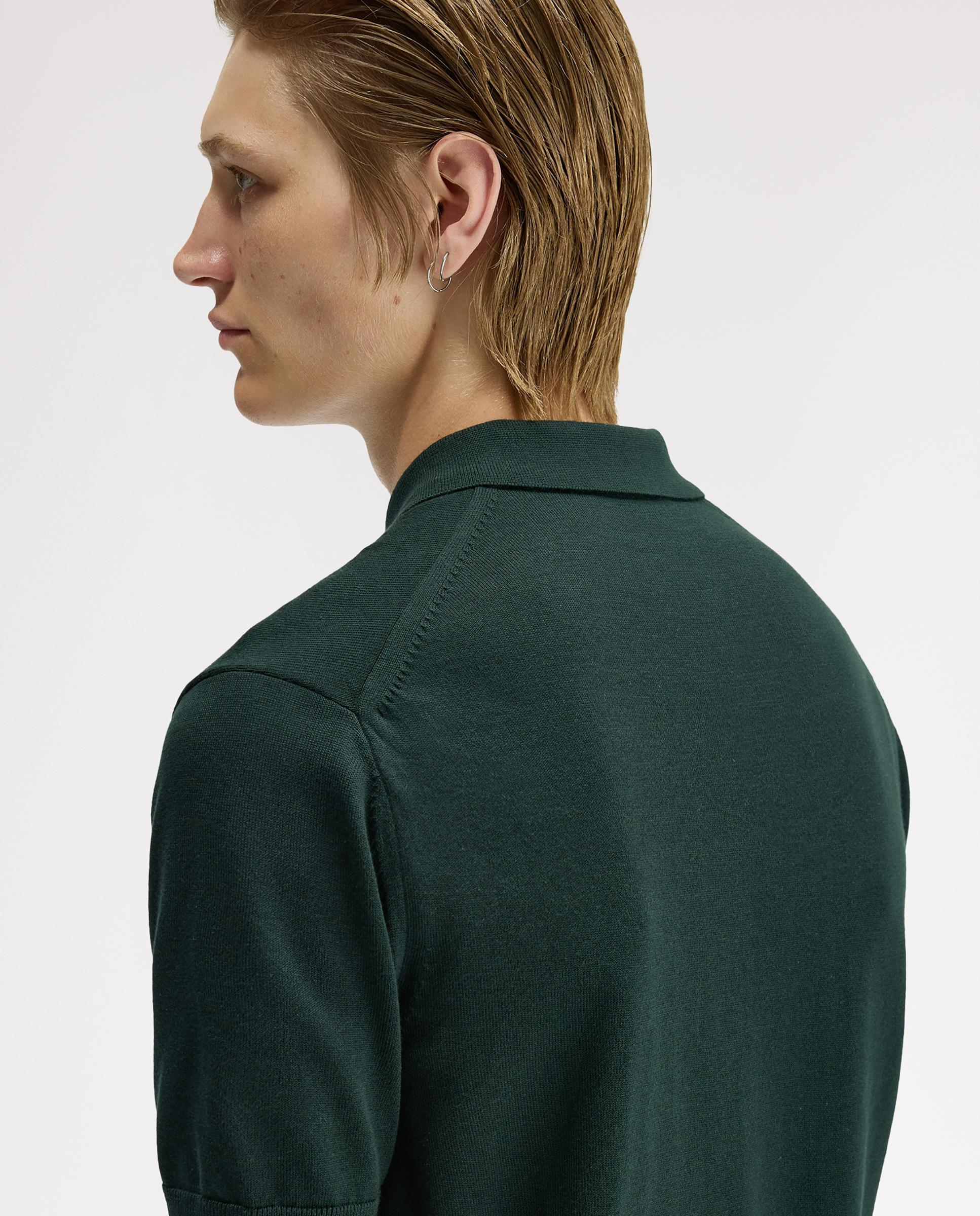 Jersey de hombre con cuello polo y manga corta - Fred Perry - Verde oscuro Verde oscuro-6