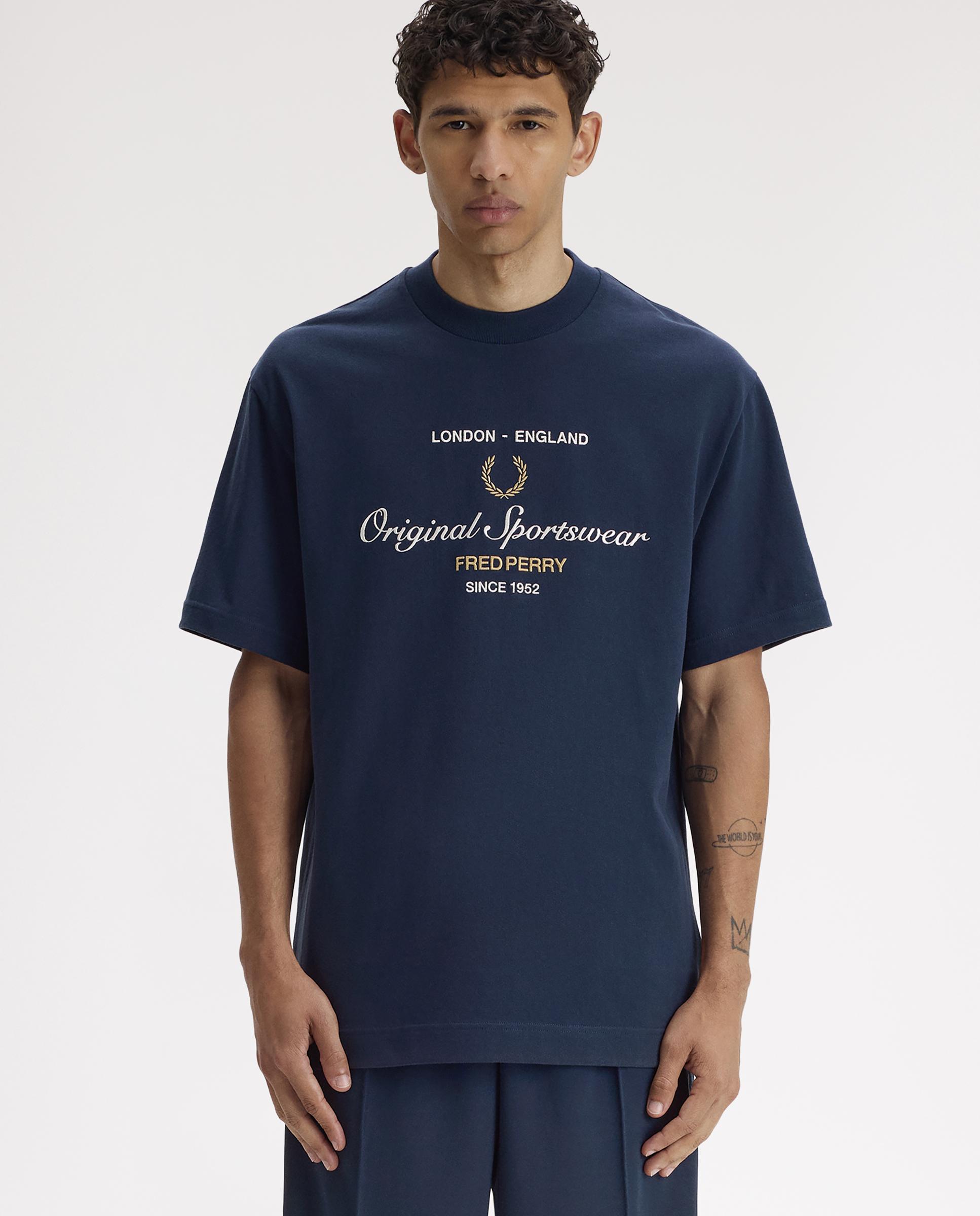 Fred Perry - Camiseta de hombre de corte relajado y manga corta.