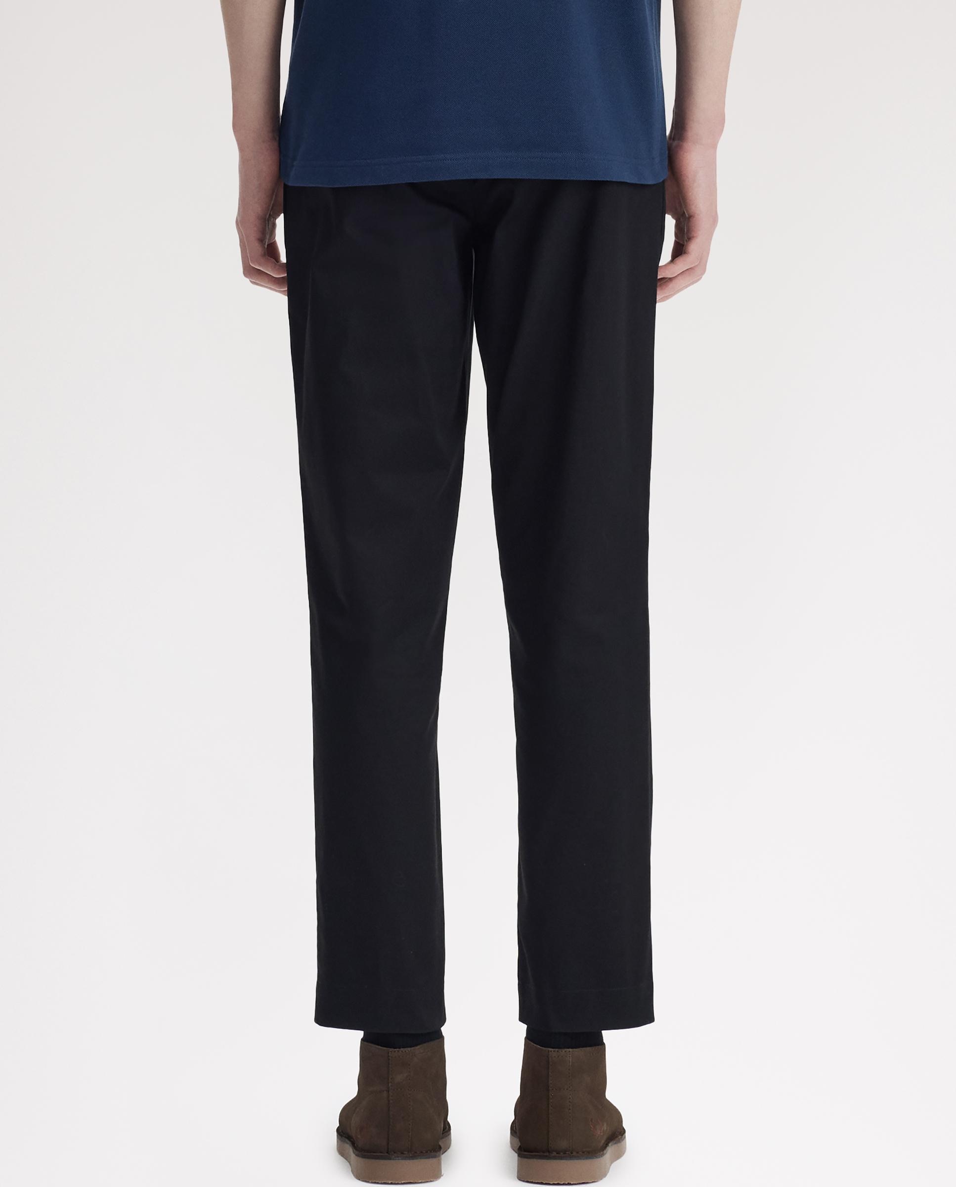 Chino de hombre de corte ajustado en sarga de algodón - Fred Perry - Negro Negro-3
