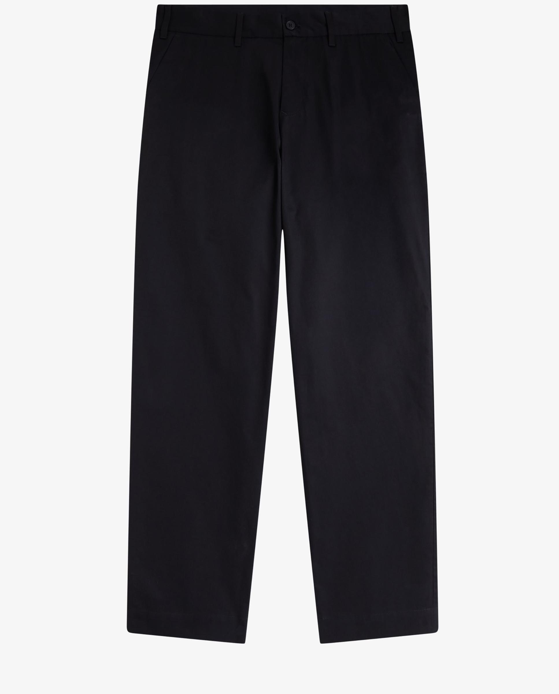 Chino de hombre de corte ajustado en sarga de algodón - Fred Perry - Negro Negro-6