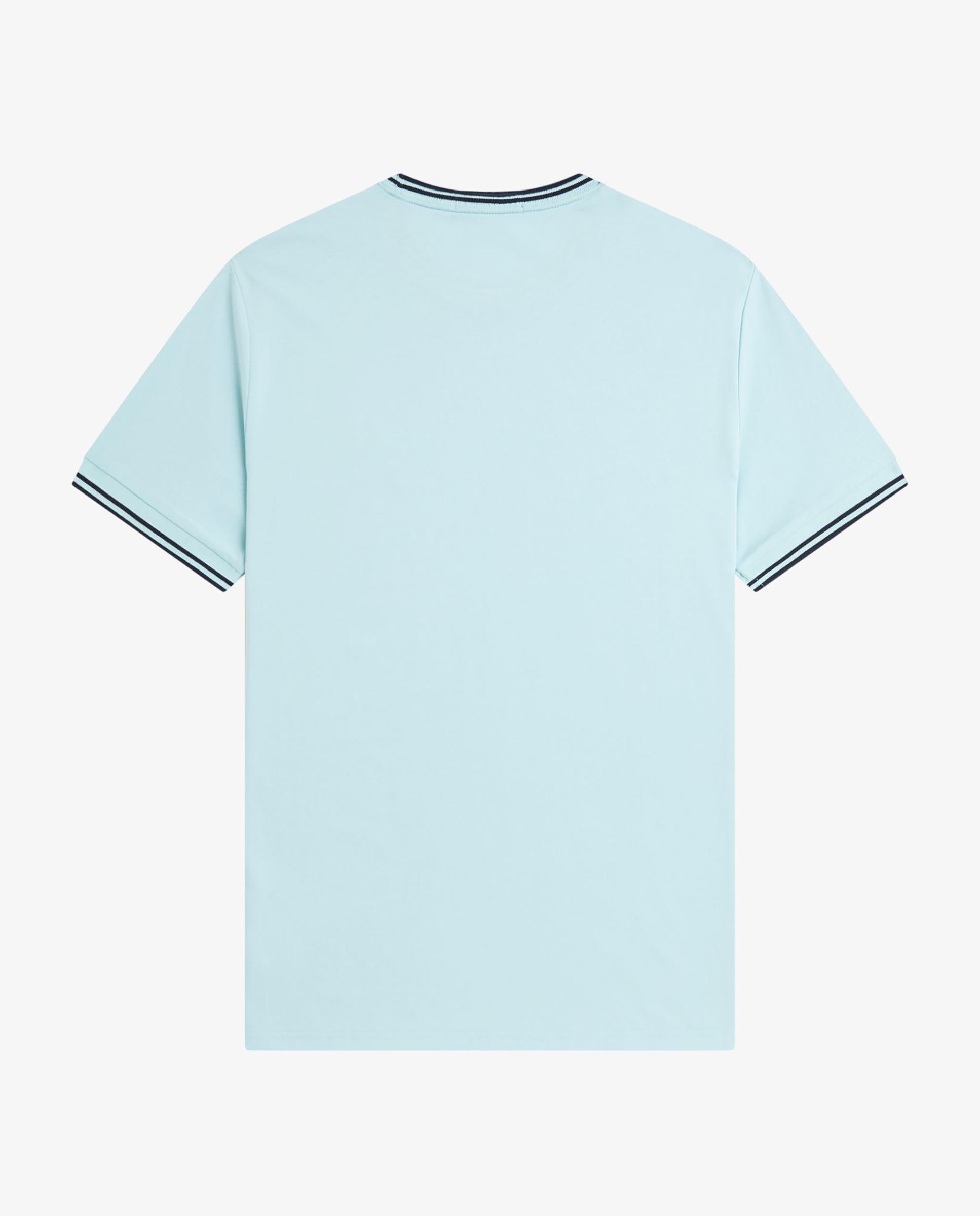 Imagen 5 de Camiseta de manga corta de hombre con ribete con dos franjas - Fred Perry - Cielo Cielo