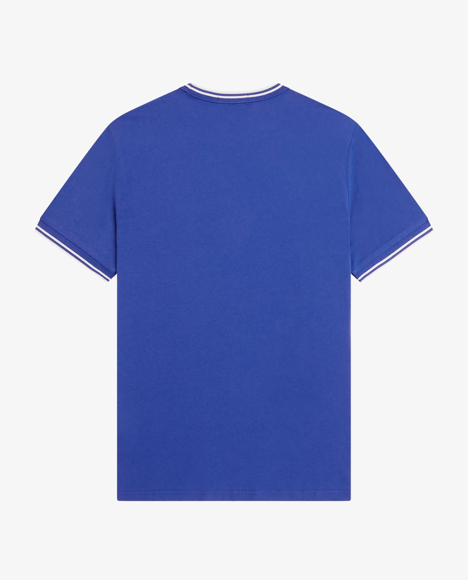 Imagen 6 de Camiseta de manga corta de hombre con ribete con dos franjas - Fred Perry - Azul royal Azul royal