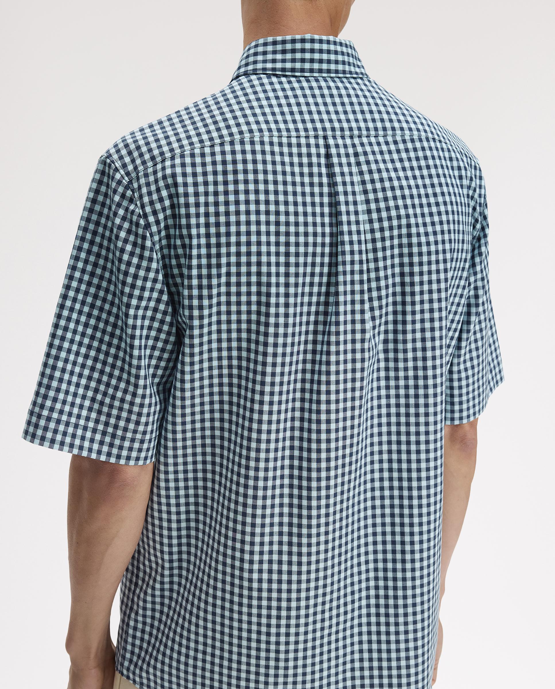 Imagen 5 de Camisa Oxford de hombre de manga corta a cuadritos - Fred Perry - Azul Azul