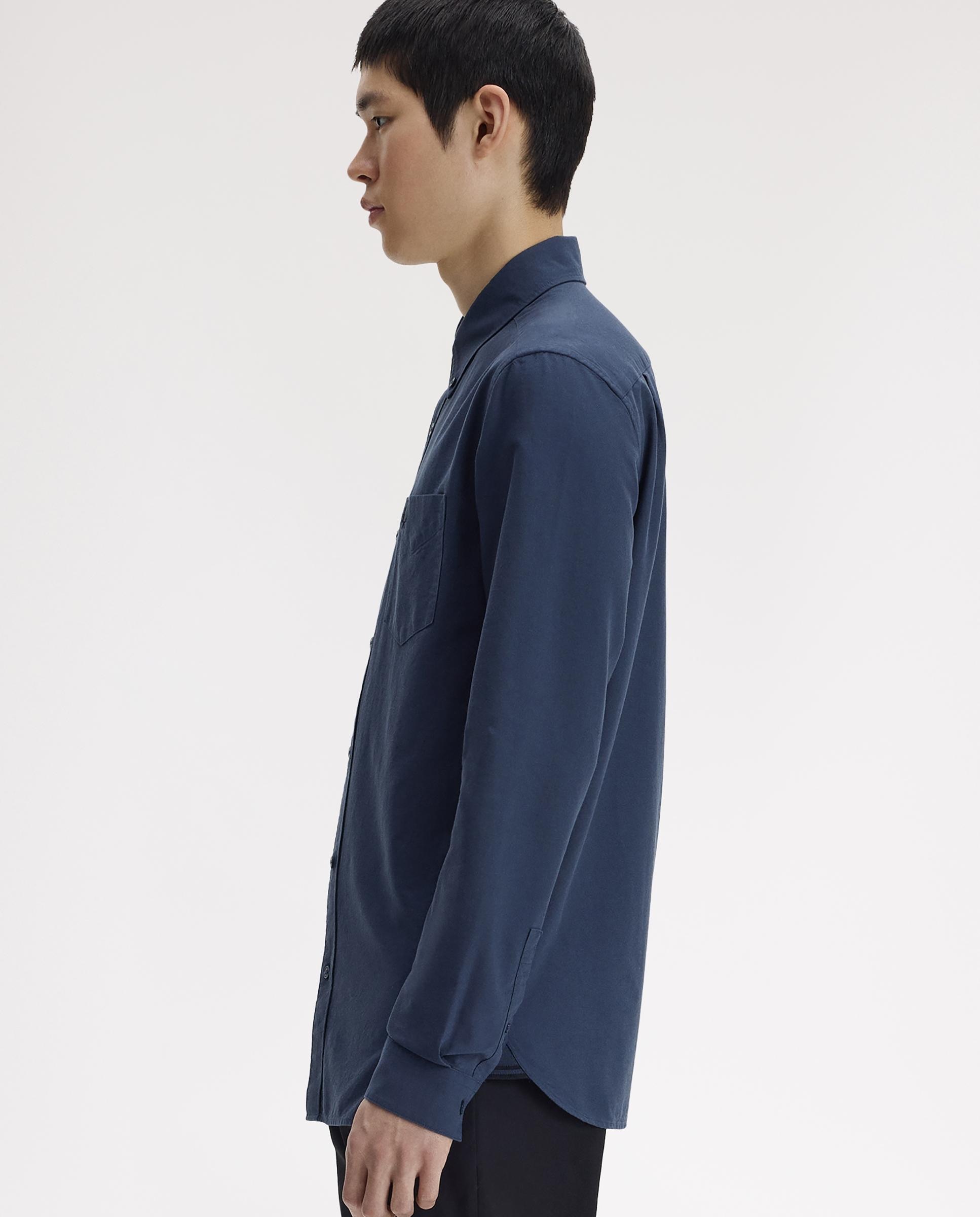 Imagen 2 de Camisa Oxford de hombre de manga larga con bolsillo - Fred Perry - Azul oscuro Azul oscuro