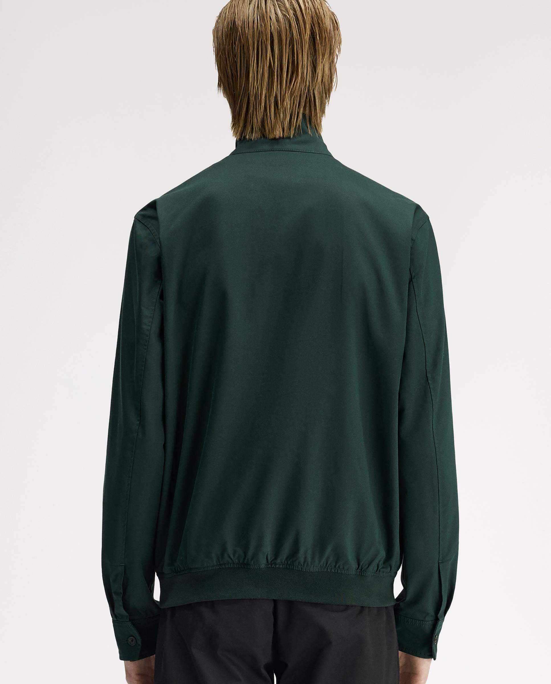 Cazadora de hombre "Harrington" con cremallera y bolsillos con botones - Fred Perry - Verde oscuro Verde oscuro-3