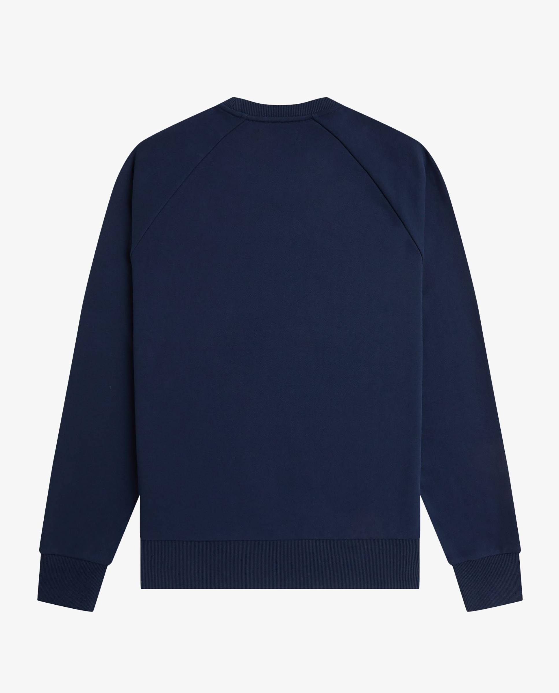 Sudadera de hombre de cuello redondo con diseño bordado - Fred Perry - Azul marino Azul marino-6