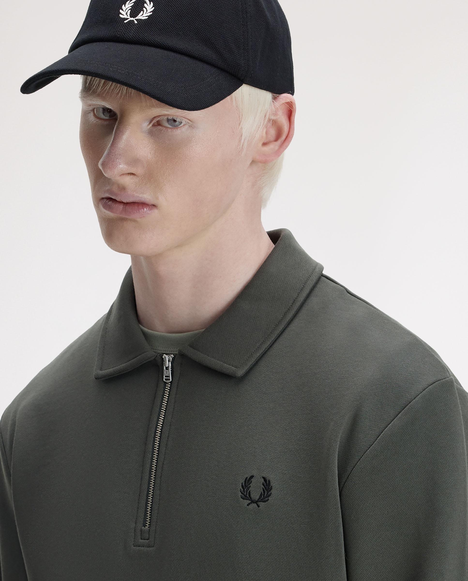 Gorra baseball de hombre clásica de piqué de algodón ajustable - Fred Perry - Negro / Blanco Negro / Blanco-4