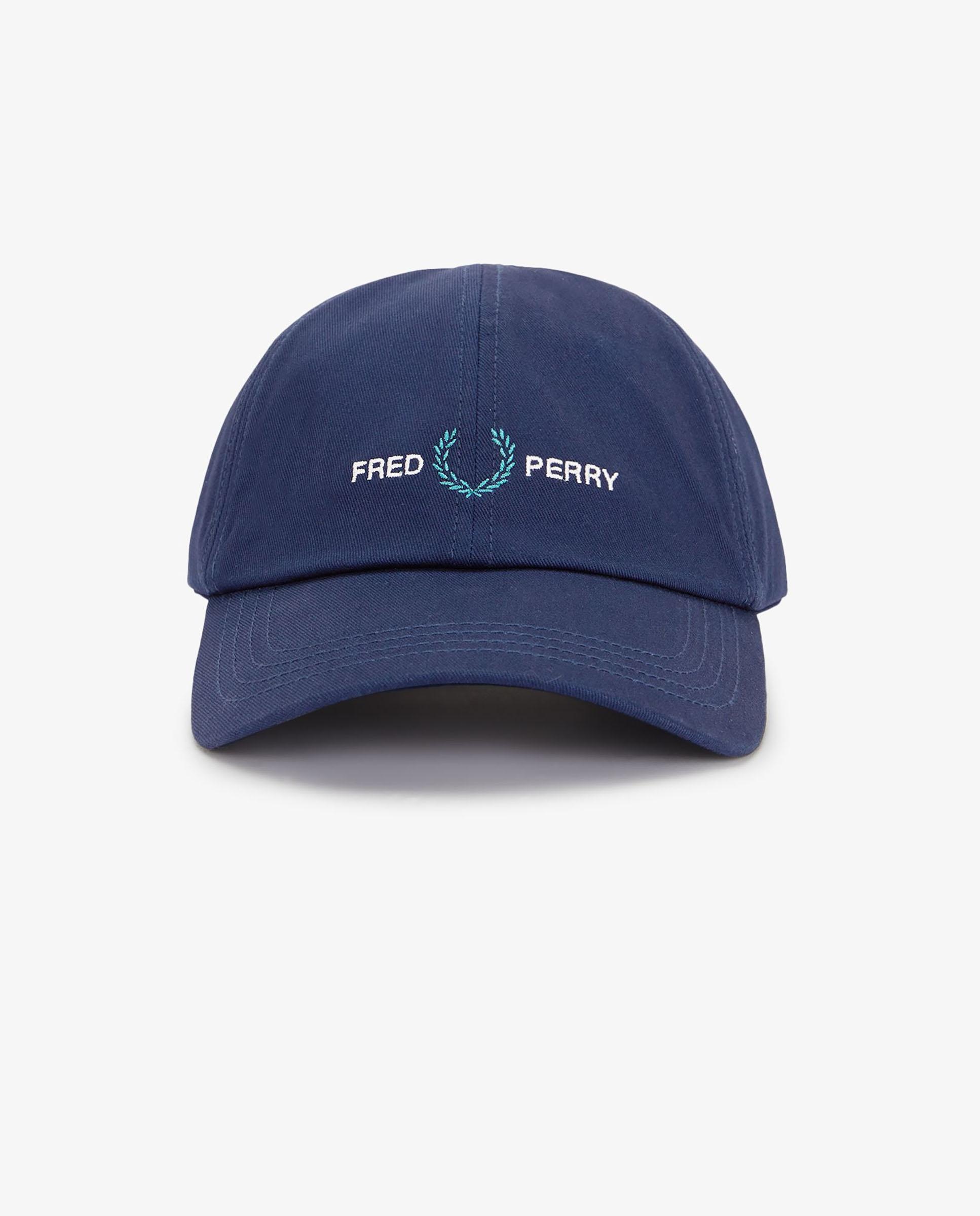 Gorra baseball de hombre de sarga de algodón con logotipo - Fred Perry - Azul Azul-6