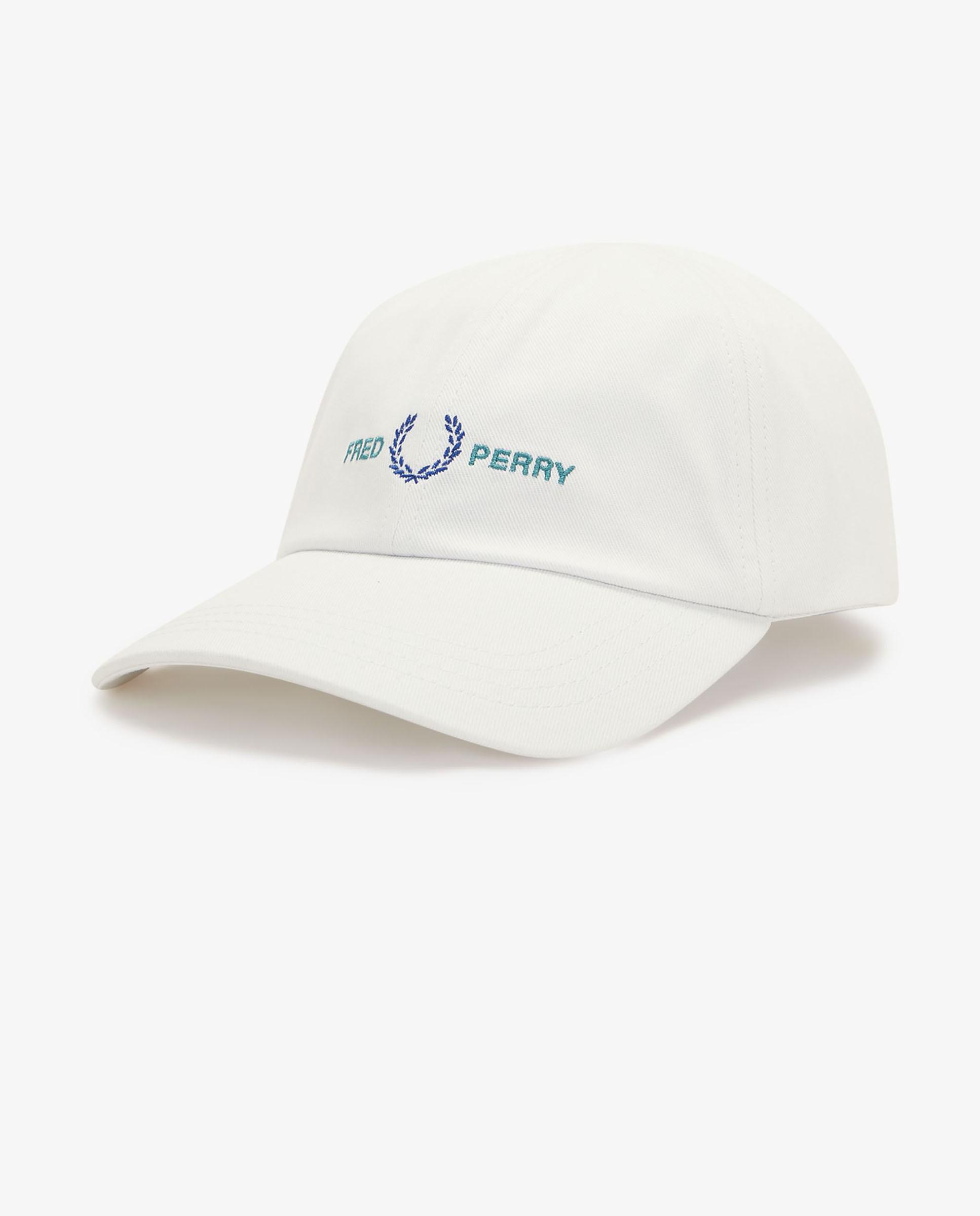 Gorra baseball de hombre de sarga de algodón con logotipo - Fred Perry - Blanco Blanco-1