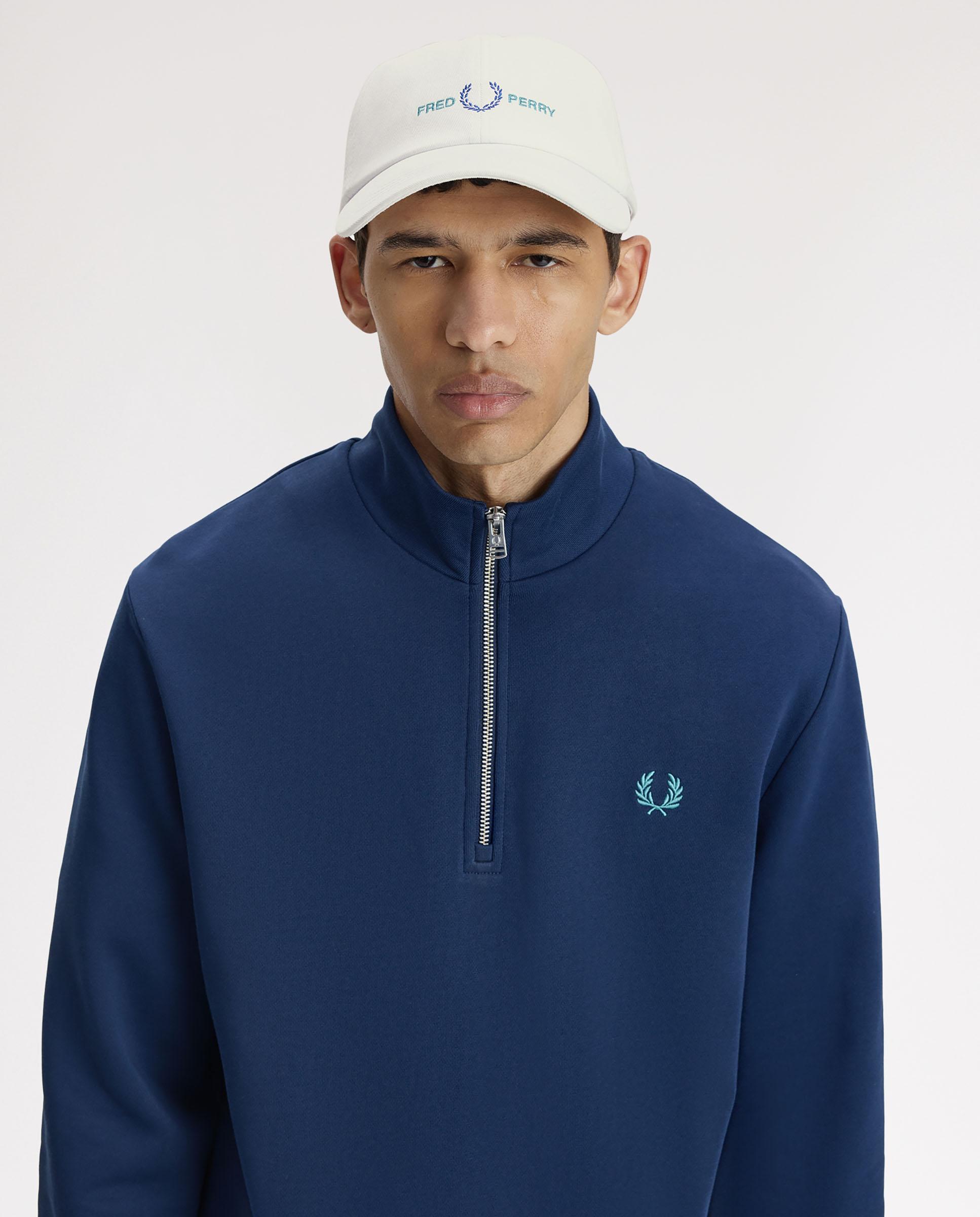 Gorra baseball de hombre de sarga de algodón con logotipo - Fred Perry - Blanco Blanco-2
